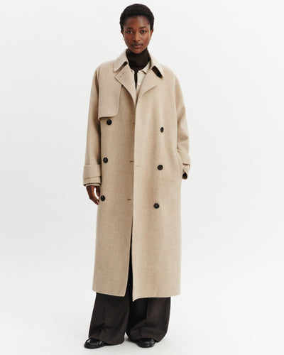 Manteau long double face-CORDE-90% laine 10% cachemire