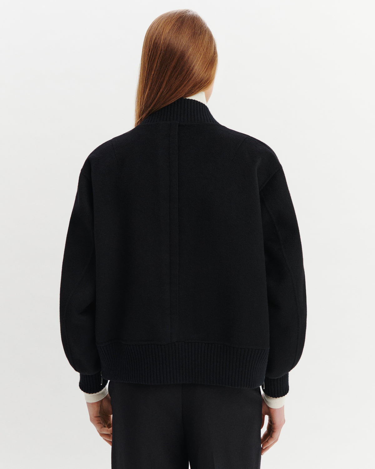 Bomber double face-NOIR-90% laine 10% cachemire