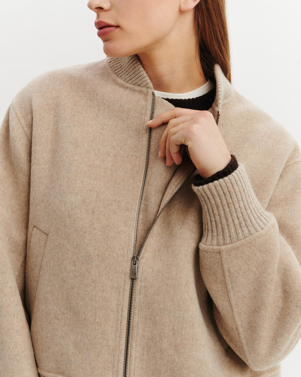 Bomber double face-CORDE-90% laine 10% cachemire Tricot - 50% laine 50% cachemire