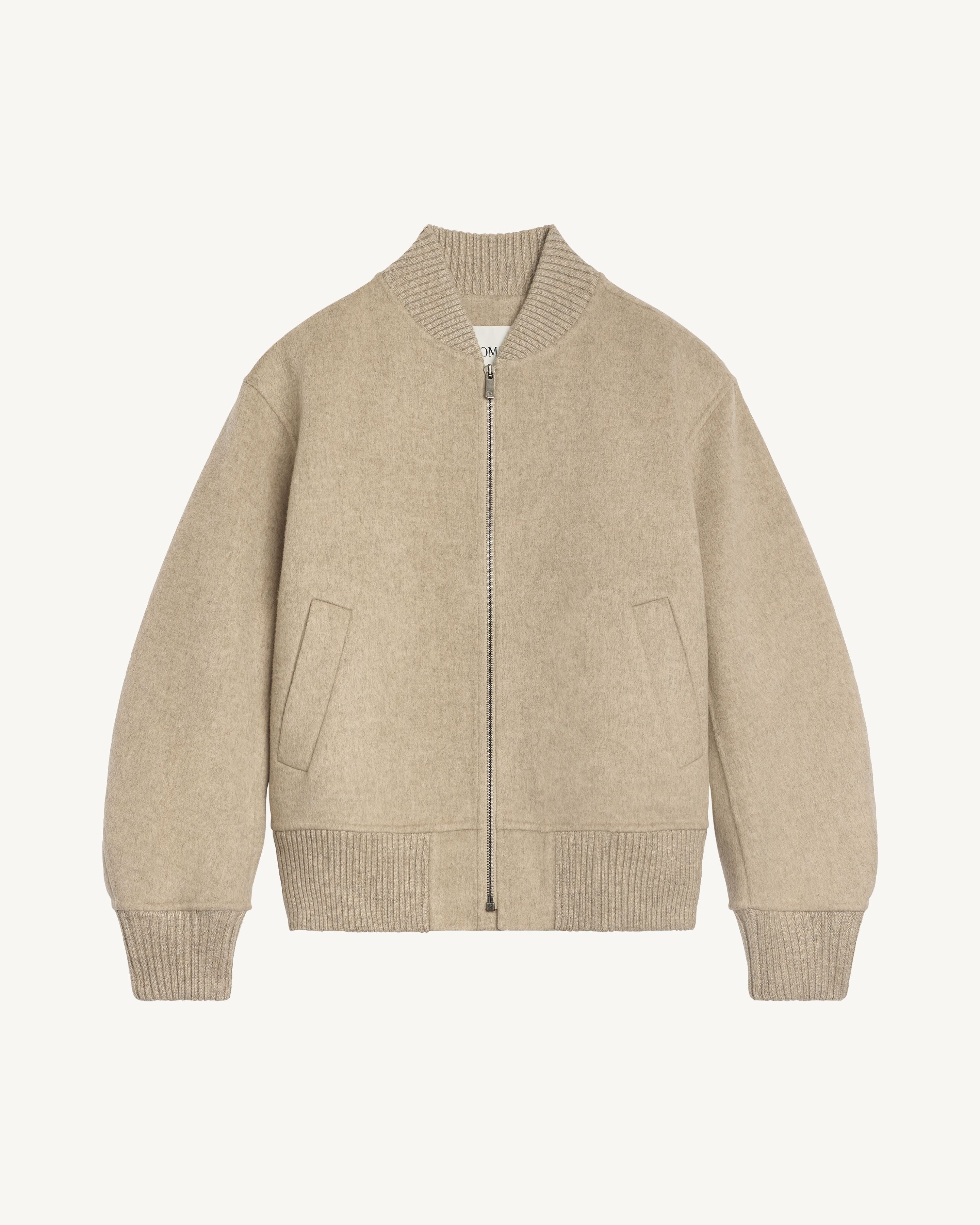 Bomber double face-CORDE-90% laine 10% cachemire