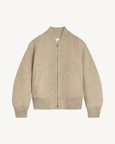 Bomber double face-CORDE-90% laine 10% cachemire