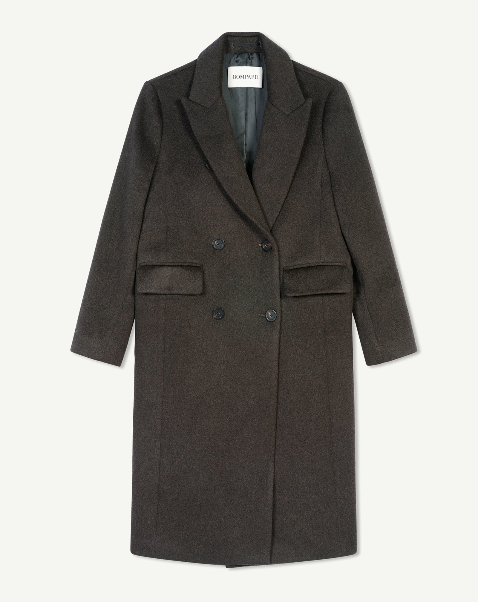 Manteau double boutonnage-WENGE-90% laine 10% cachemire Doublure : 55% polyester 45% viscose