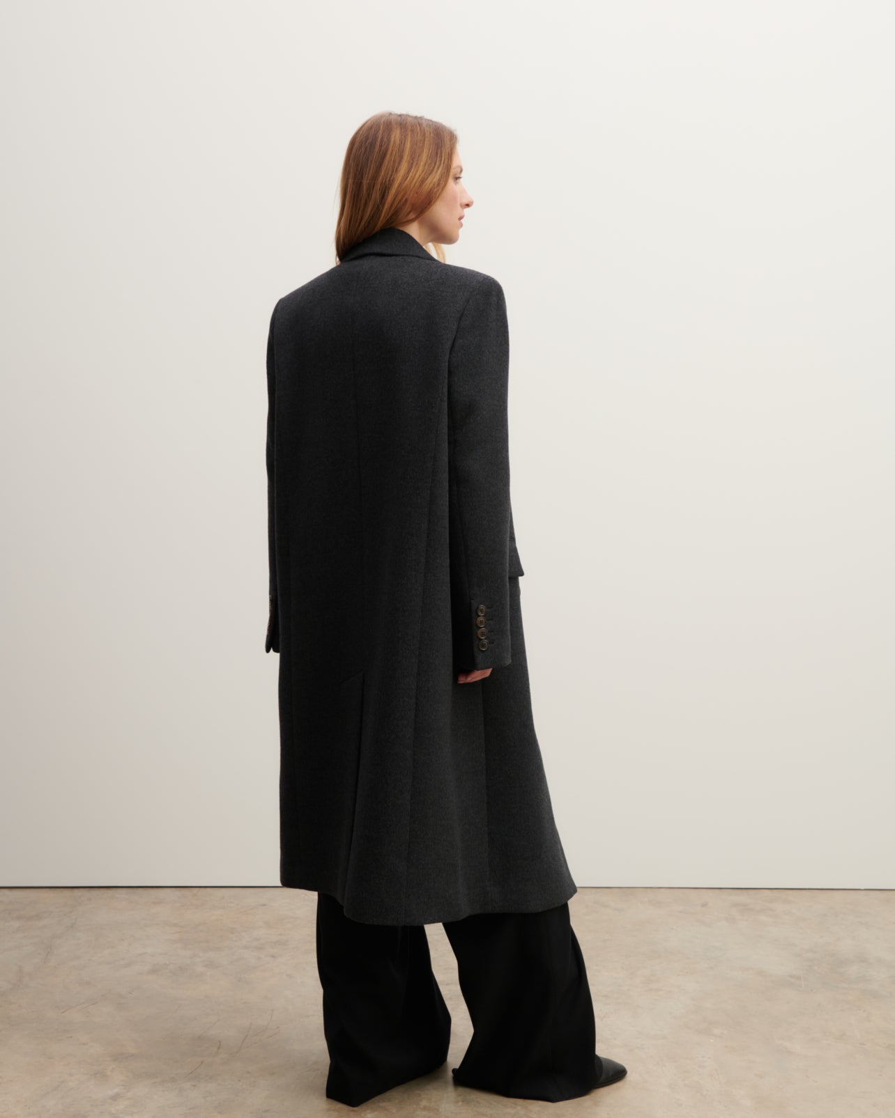 Manteau double boutonnage-KHOL-90% laine 10% cachemire