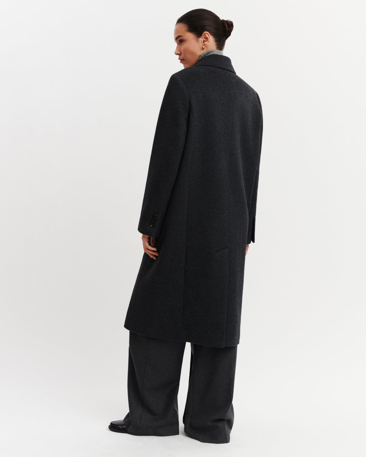 Manteau double boutonnage-KHOL-90% laine 10% cachemire