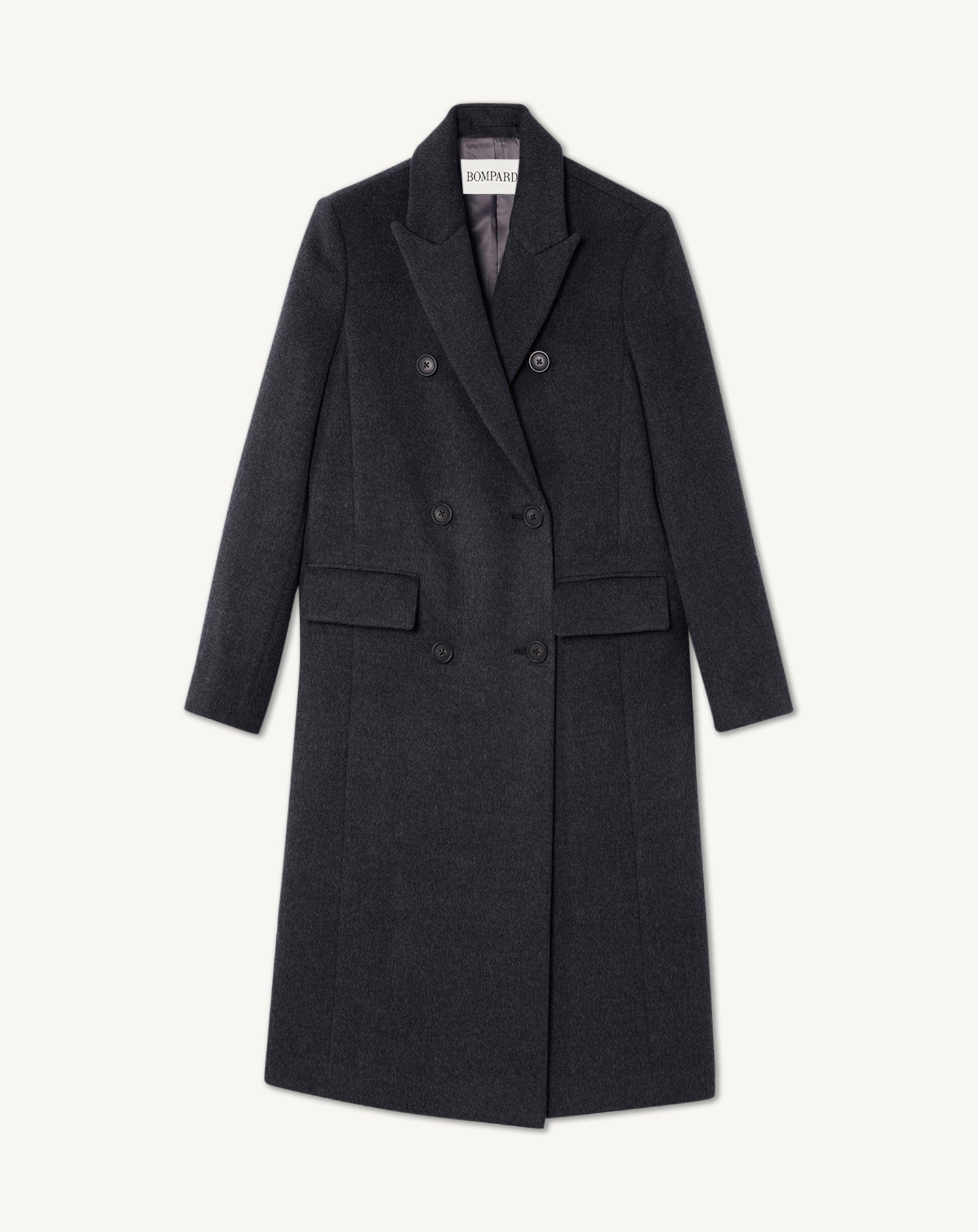 Manteau double boutonnage-KHOL-90% laine 10% cachemire