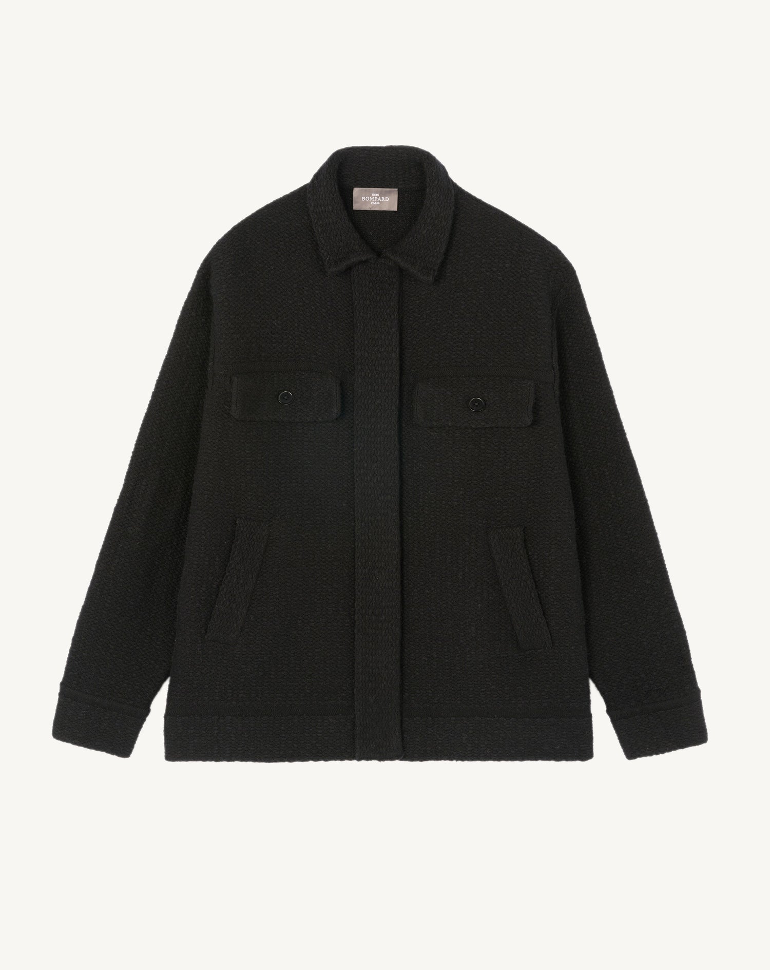 Veste oversize jacquard-NOIR-55% coton 32% laine 13% cachemire