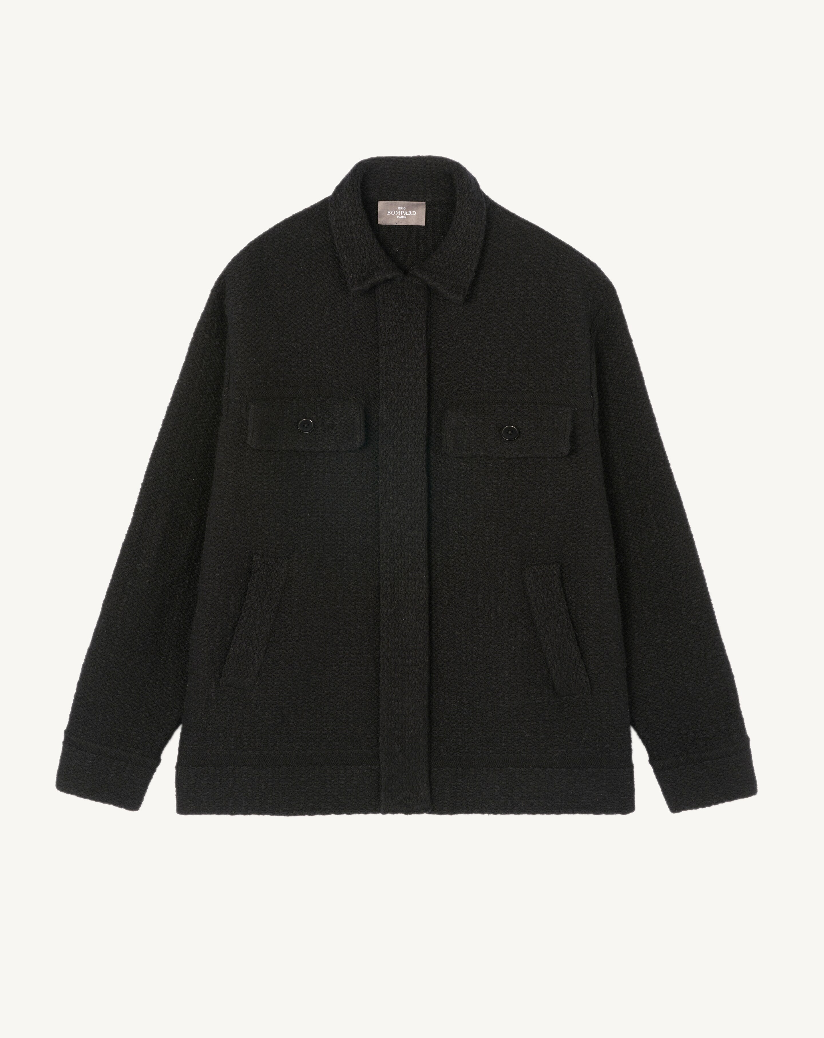 Veste oversize jacquard-NOIR-55% coton 32% laine 13% cachemire