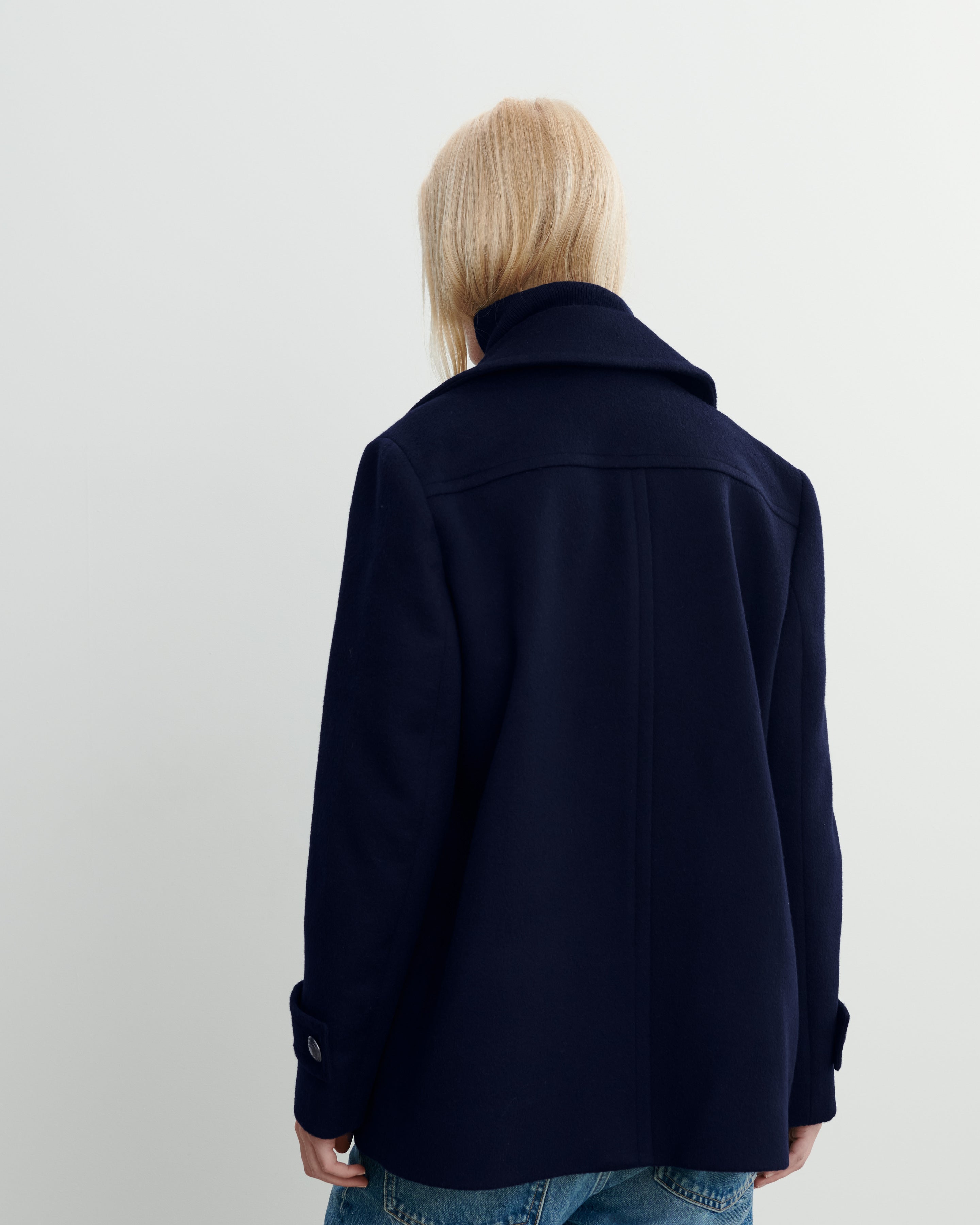 Sailor jacket with double-breasted fastening in Cashmere, Wool