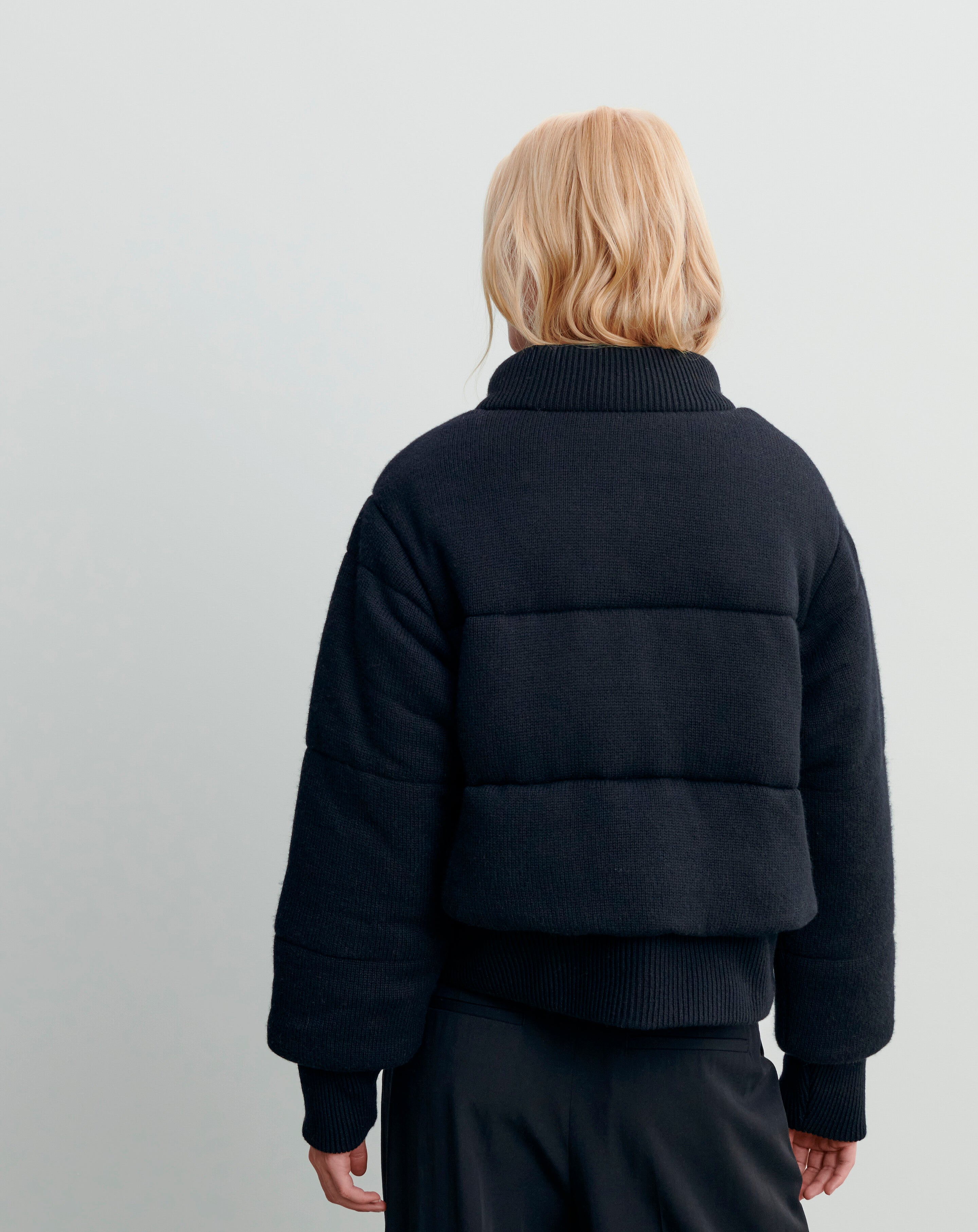 Doudoune matelassée-NOIR-70% laine 30% cachemire Rembourrage : 100% polyester