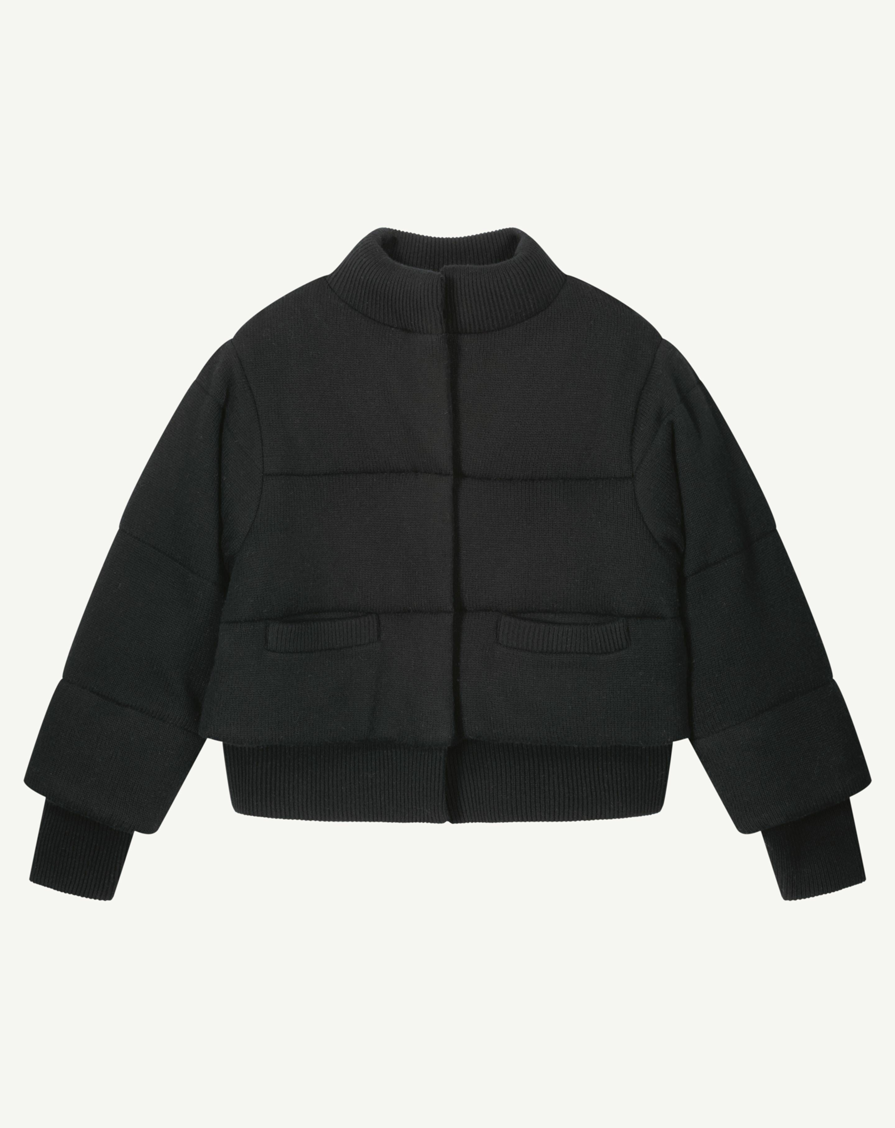 Doudoune matelassée-NOIR-70% laine 30% cachemire Rembourrage : 100% polyester