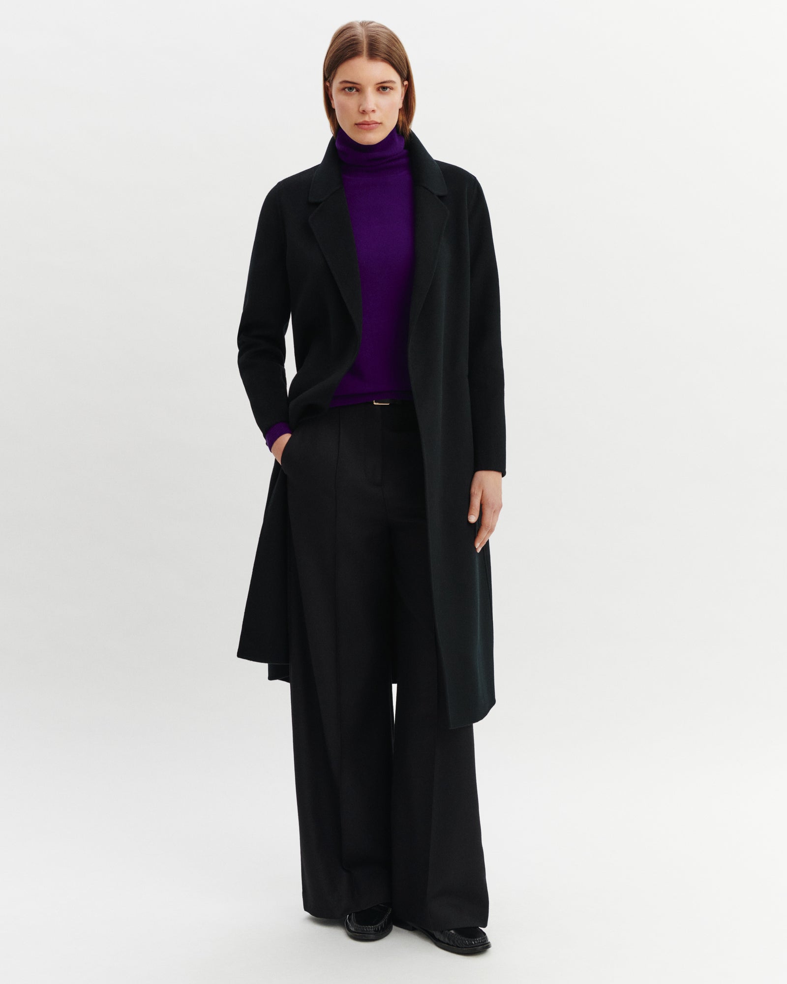 Manteau double face-NOIR-90% laine 10% cachemire