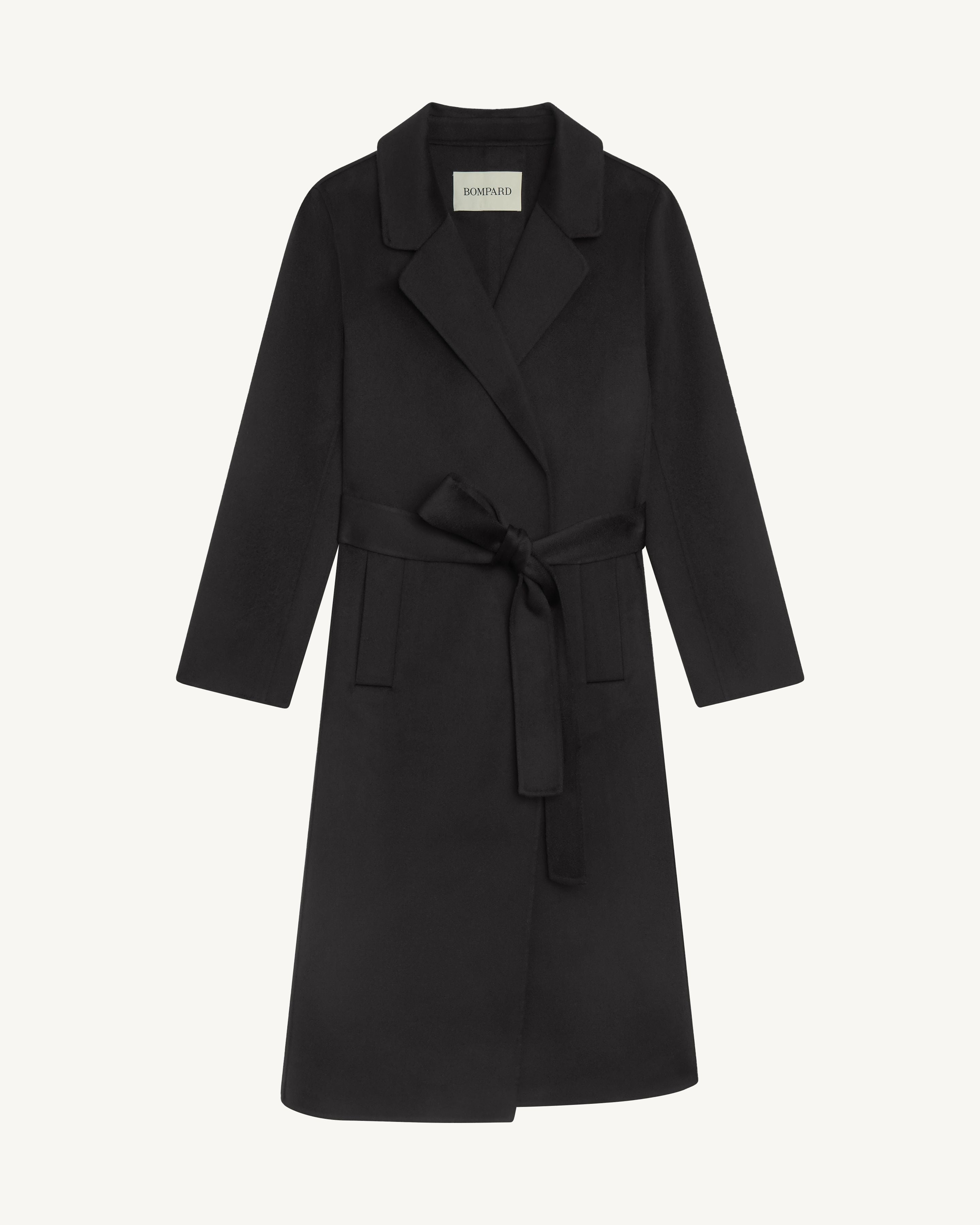 Manteau double face-NOIR-90% laine 10% cachemire