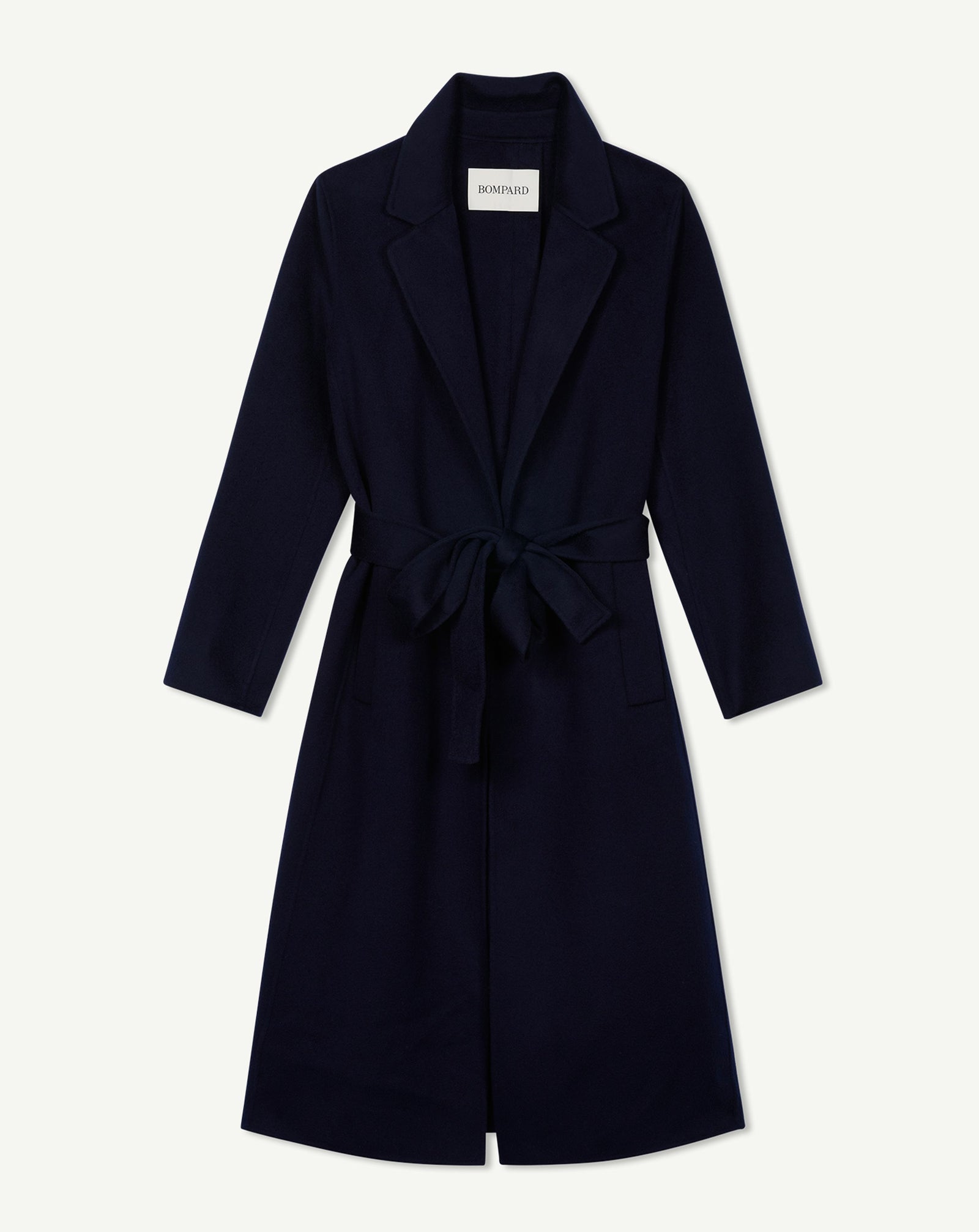 Manteau double face-MARINE-90% laine 10% cachemire