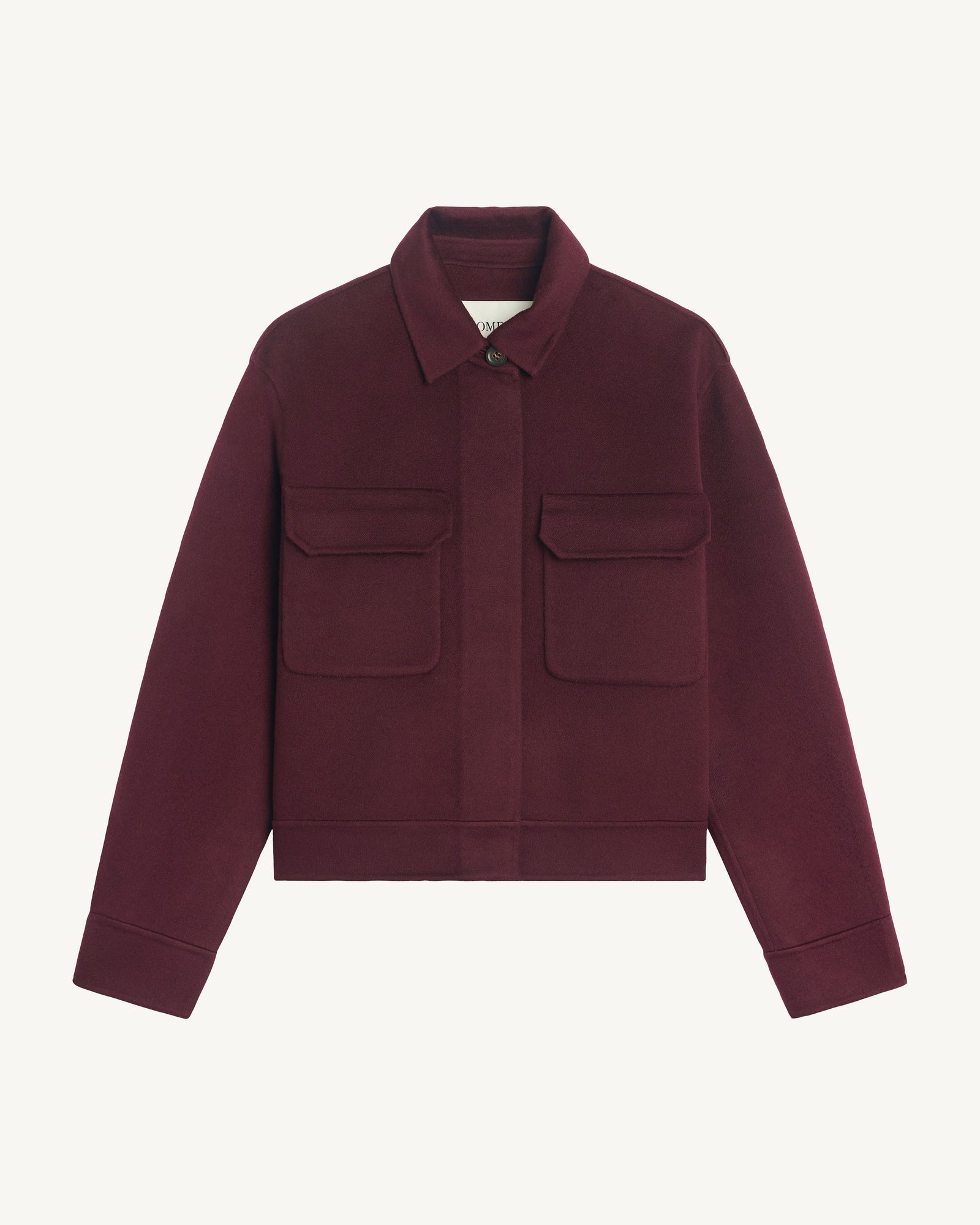 Veste double face à poches-GRENAT-90% laine 10% cachemire