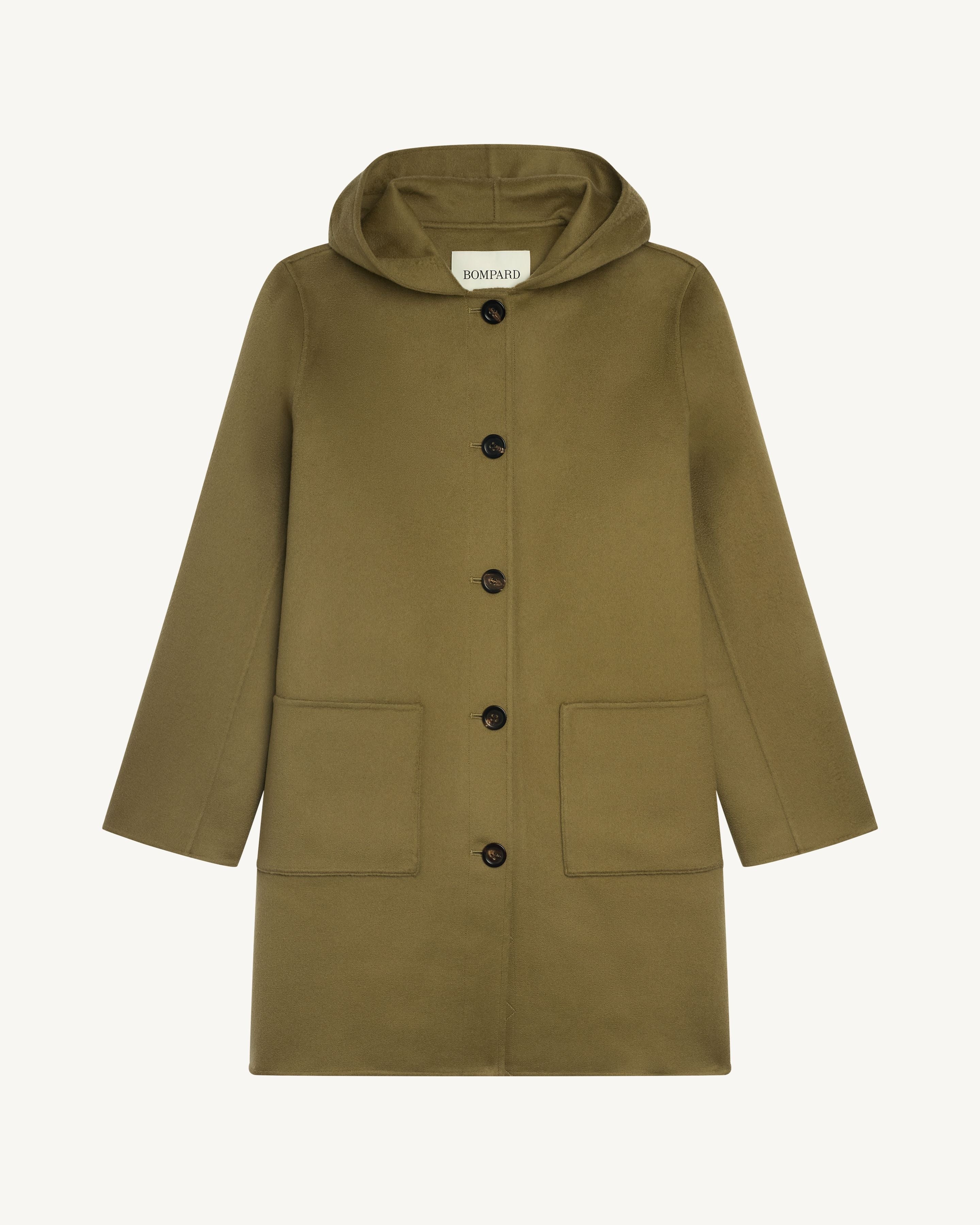 Duffle coat-ARGILE-90% laine 10% cachemire