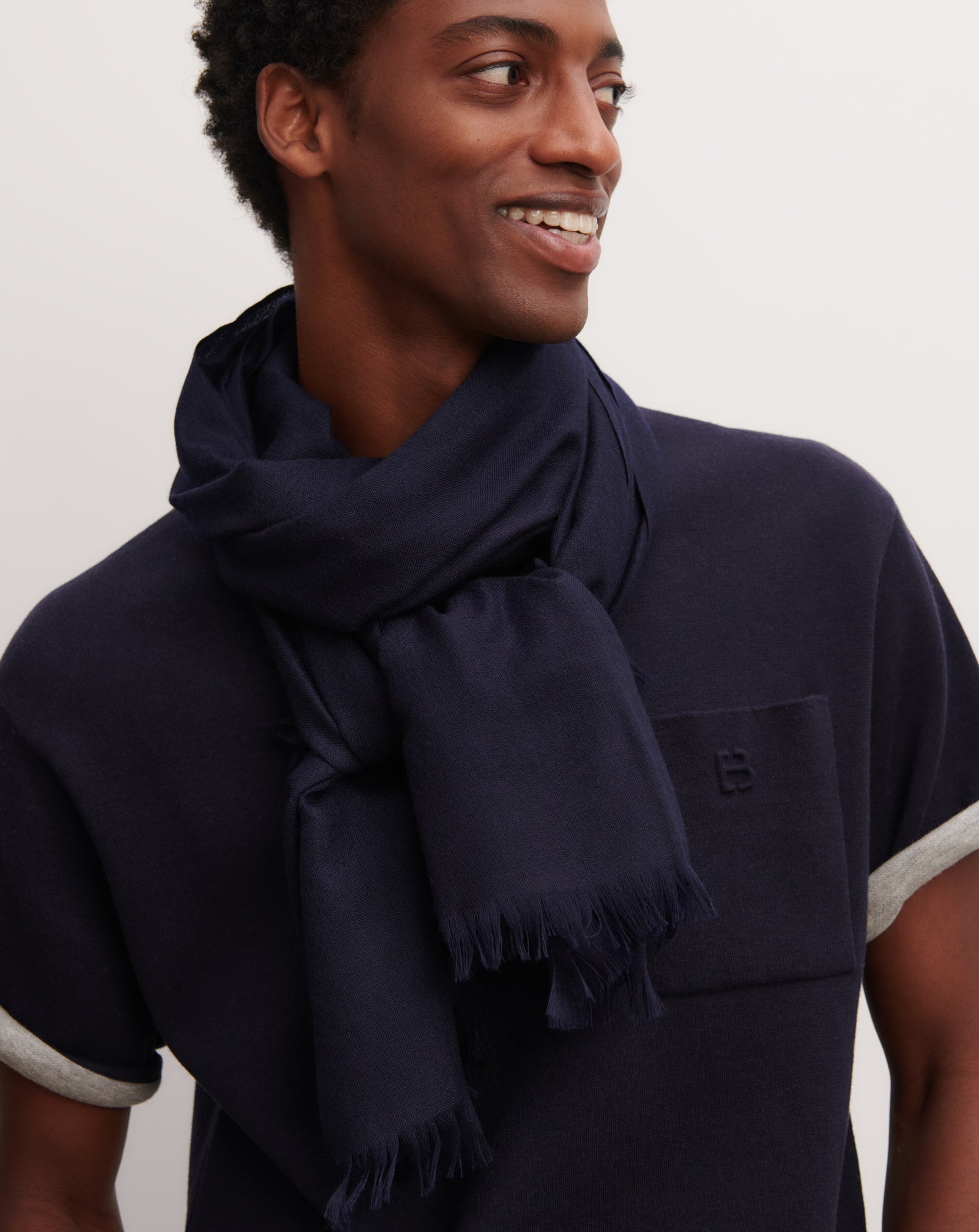 Etole en voile-MARINE-100% cachemire