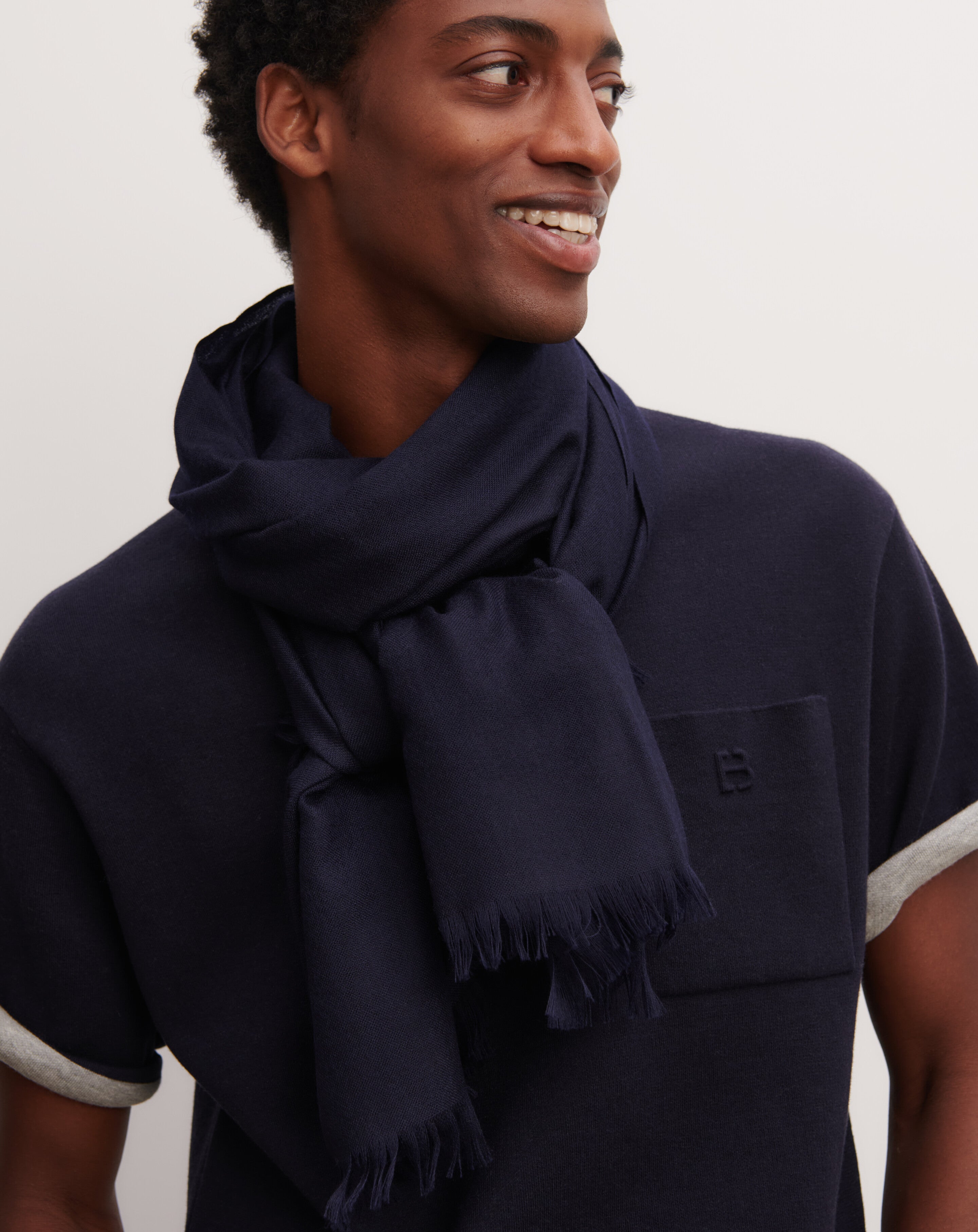 Etole en voile-MARINE-100% cachemire