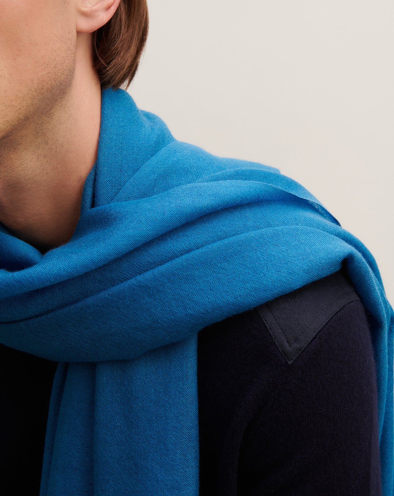 Etole en voile-BLEU PAON-100% cachemire