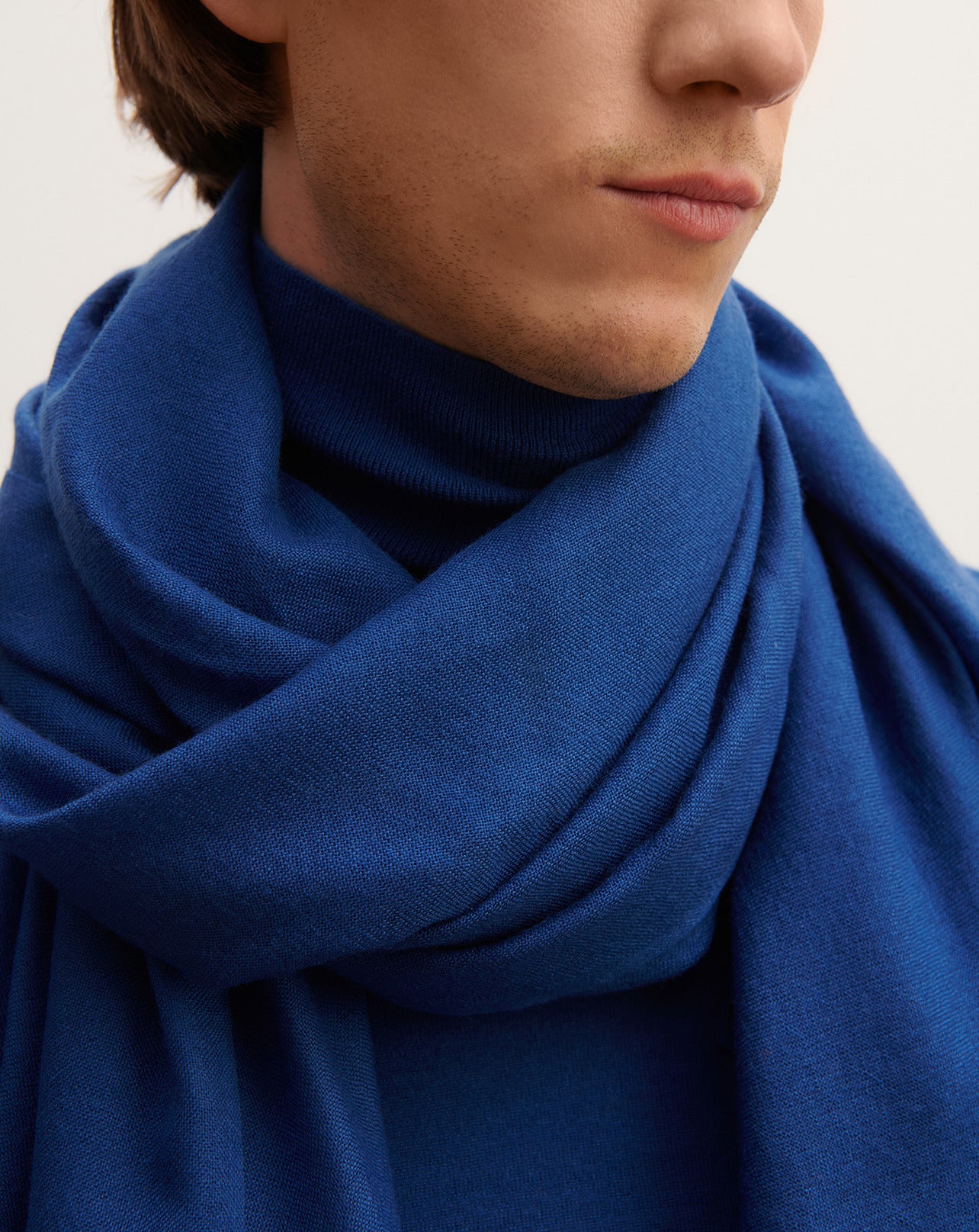 Voile stole in Cashmere Mix niagara | Eric Bompard