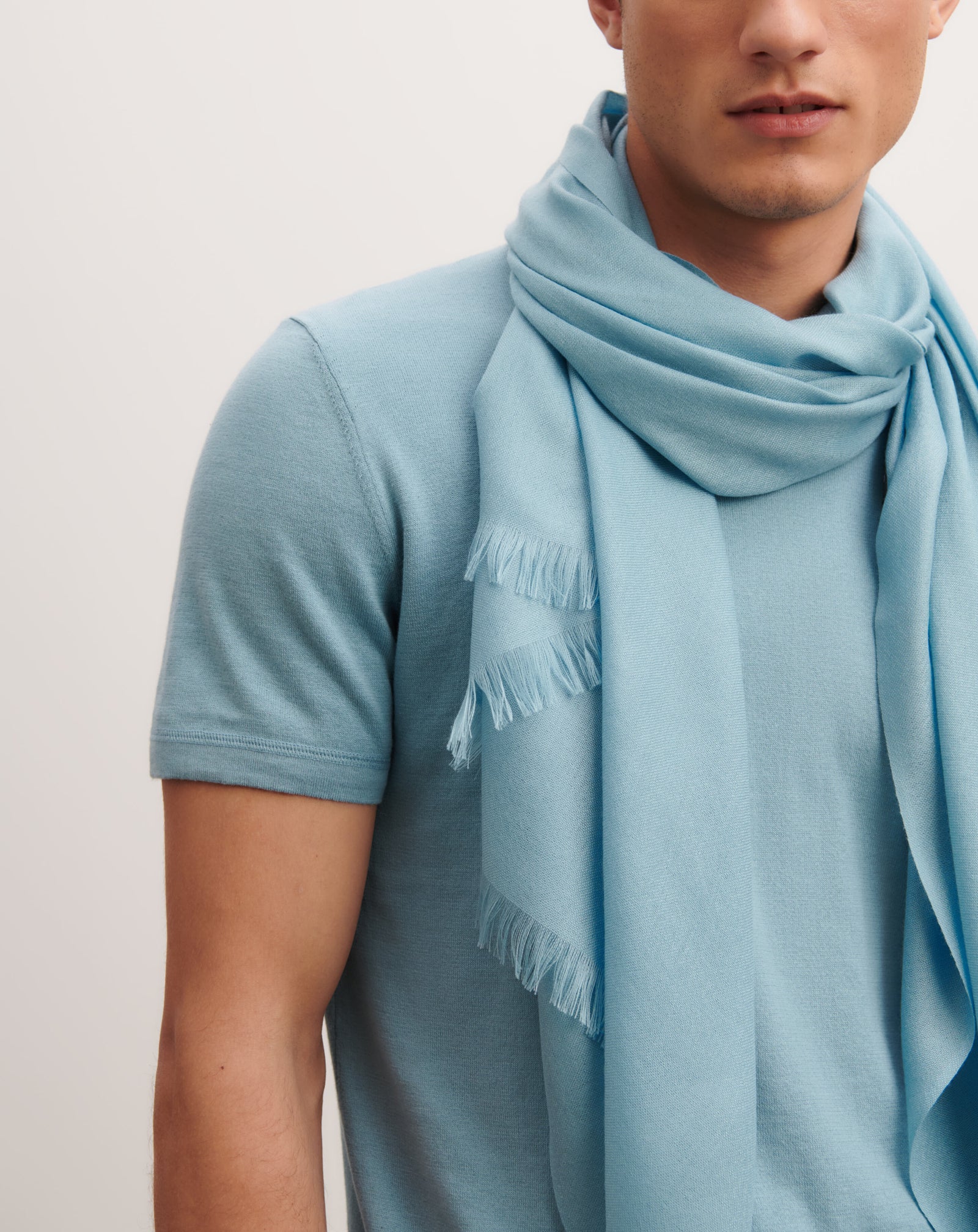 Etole en voile-BLEU HERON-100% cachemire