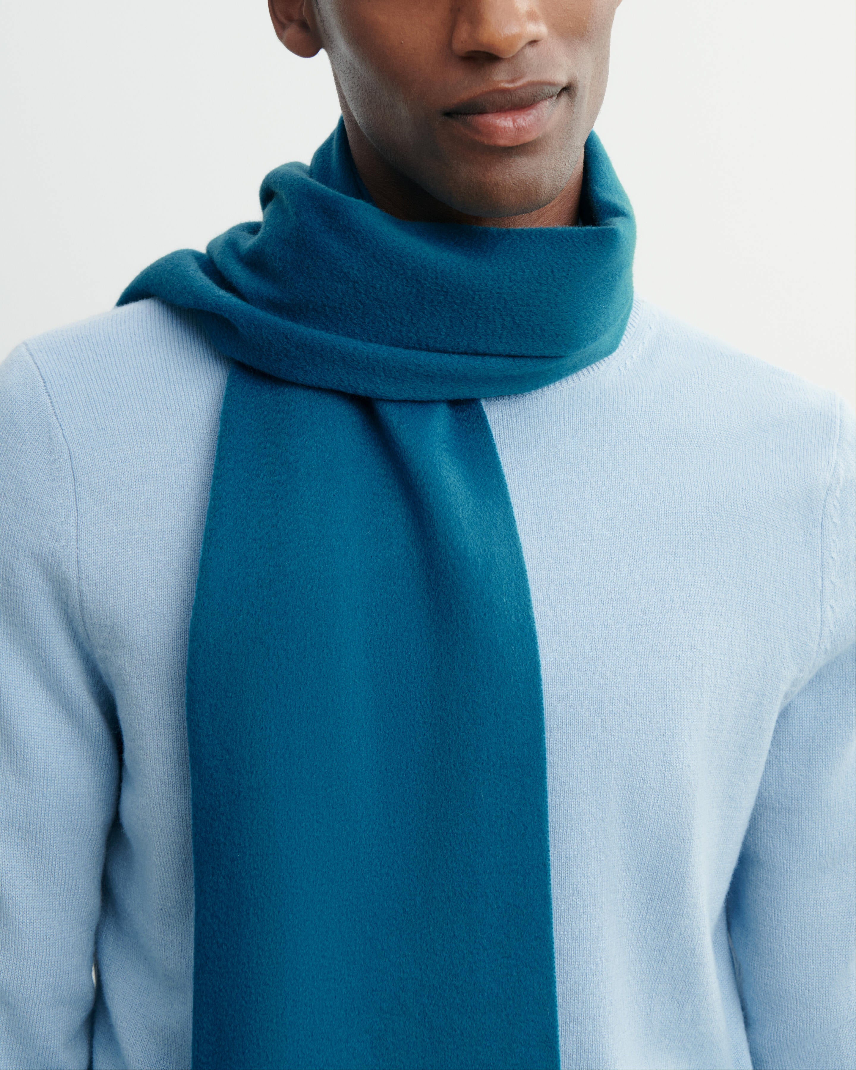 Echarpe classique EB-BLEU PAGODE-100% cachemire