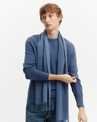 Echarpe classique EB-BLEU ATLAS-100% cachemire