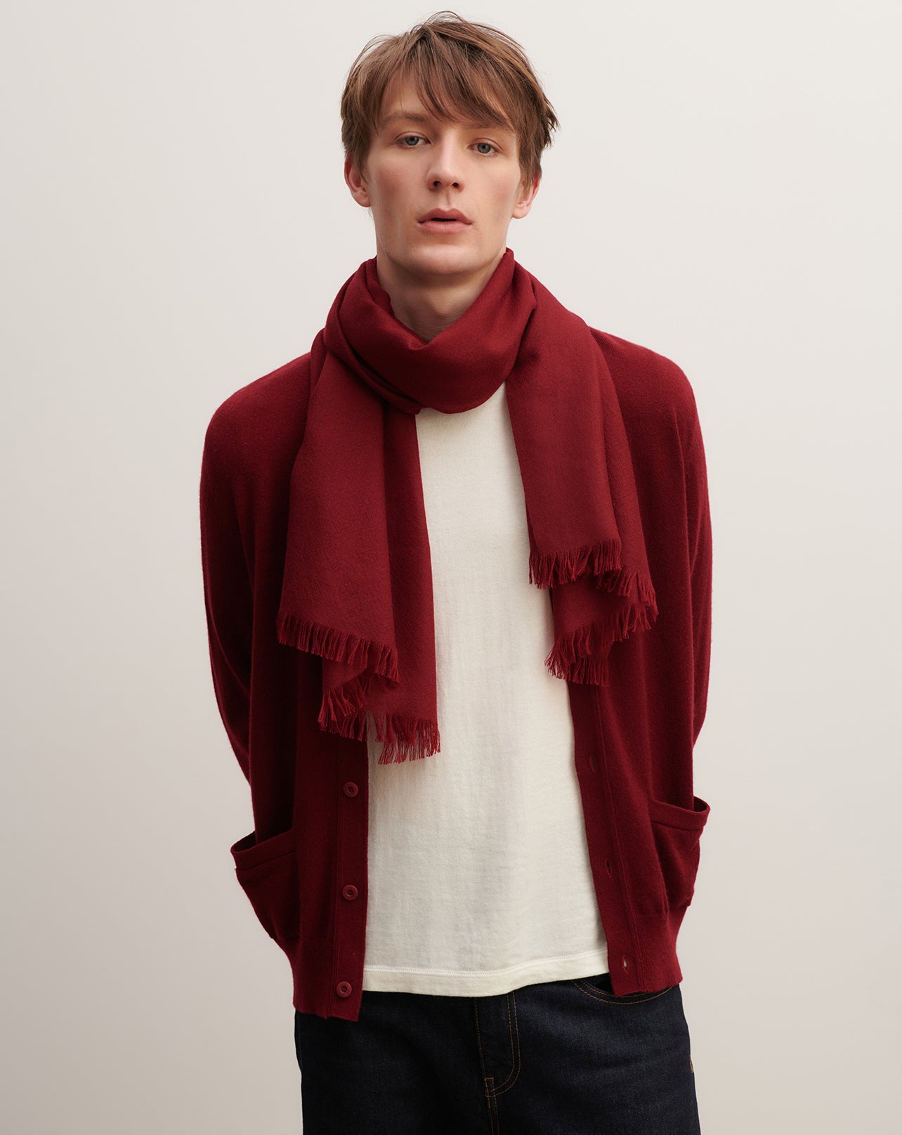 Petite étole en voile-CARMEN-100% cachemire