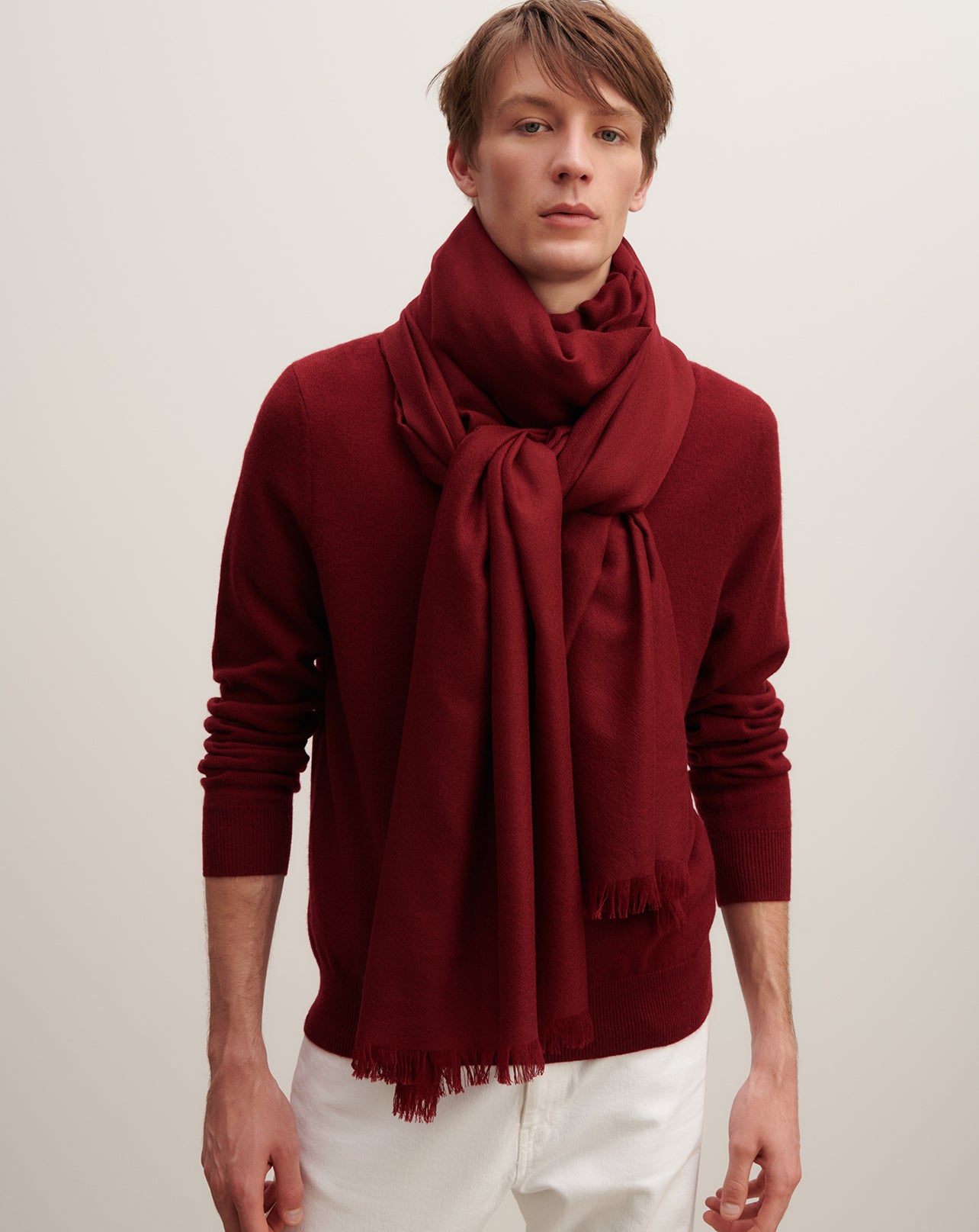 Maxi étole en voile-CARMEN-100% cachemire