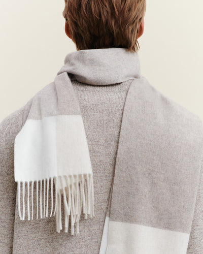 Écharpe maxi tartan-MILLET/AVOINE/NATUREL-100% cachemire