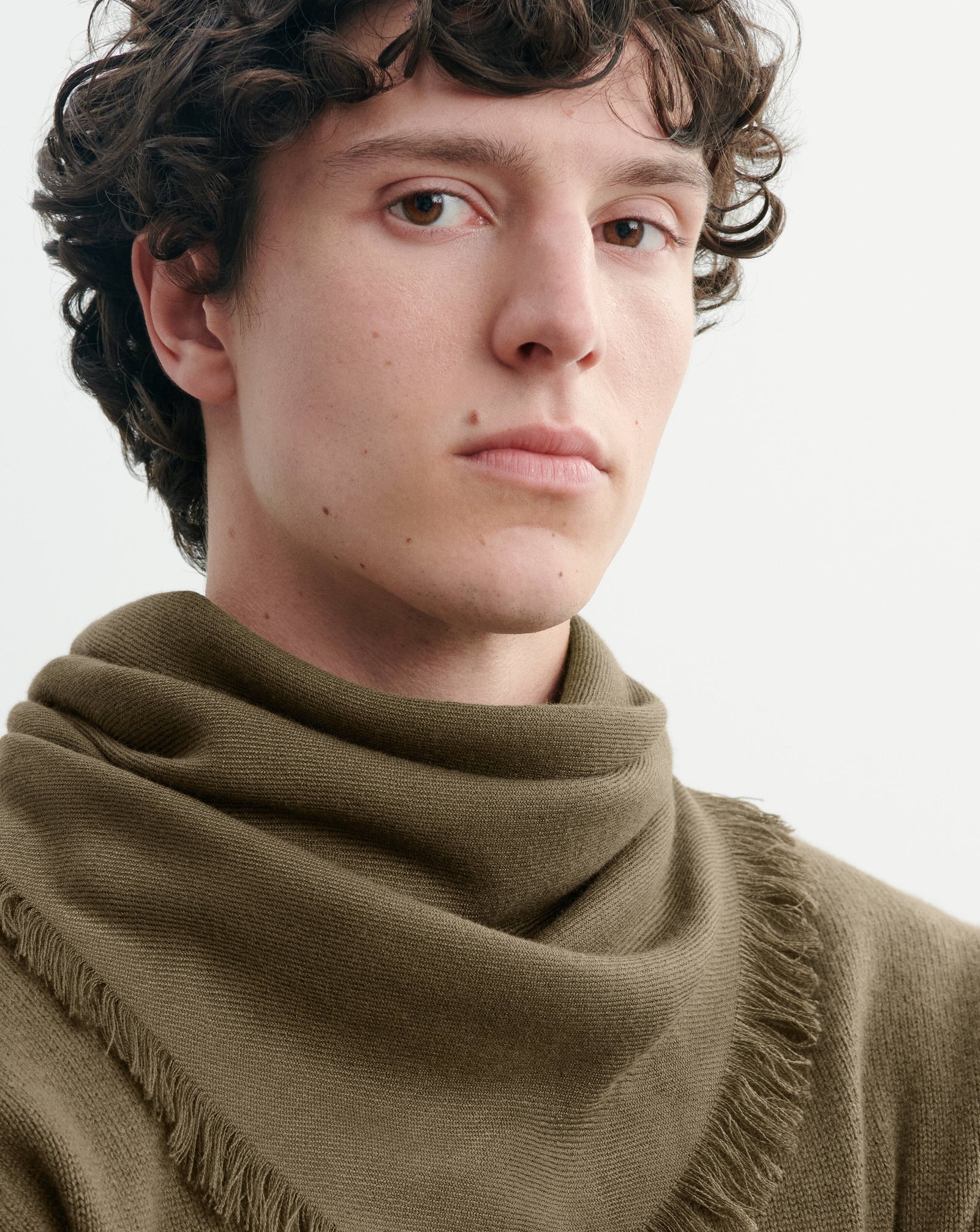 Mini carré en twill-BRONZE-100% cachemire