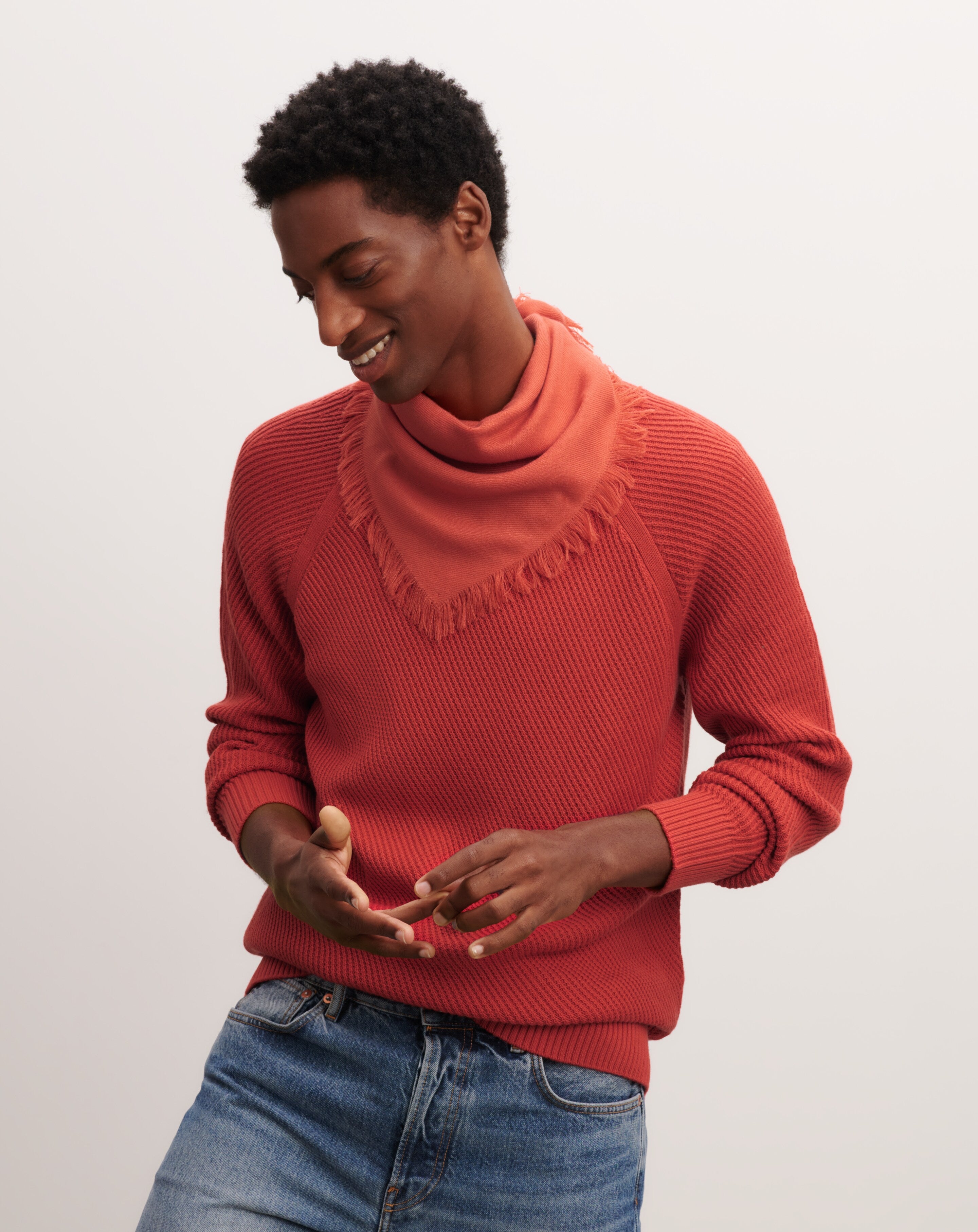 Mini carré en twill-SANTA FE-100% cachemire