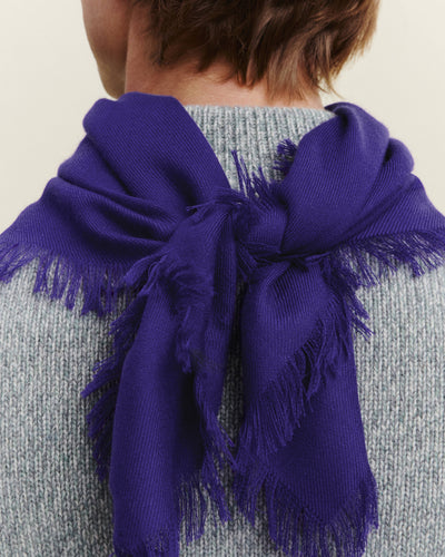 Mini carré à franges-ULTRAVIOLET-100% cachemire