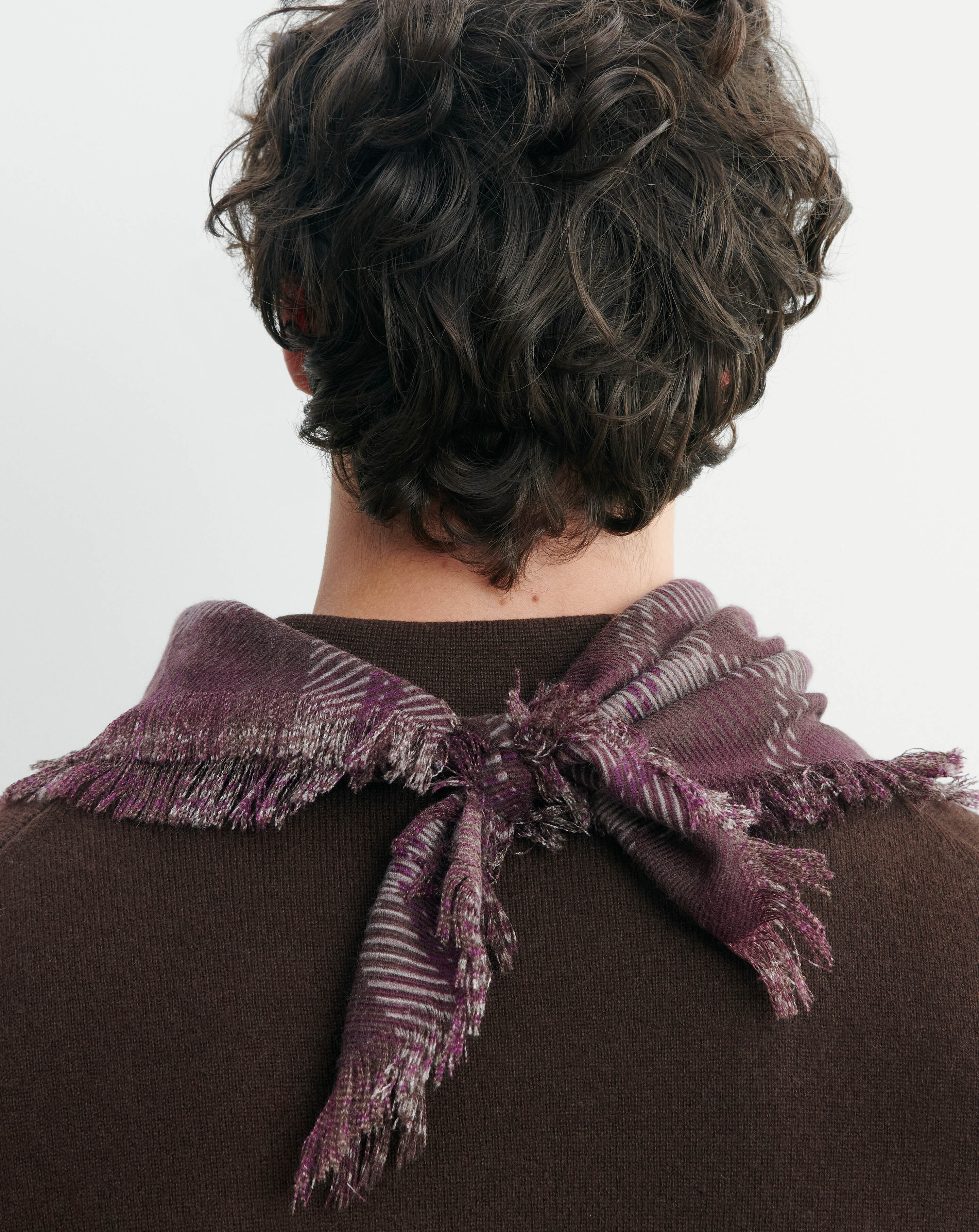 Mini carré twill imprimé-MURE-100% cachemire