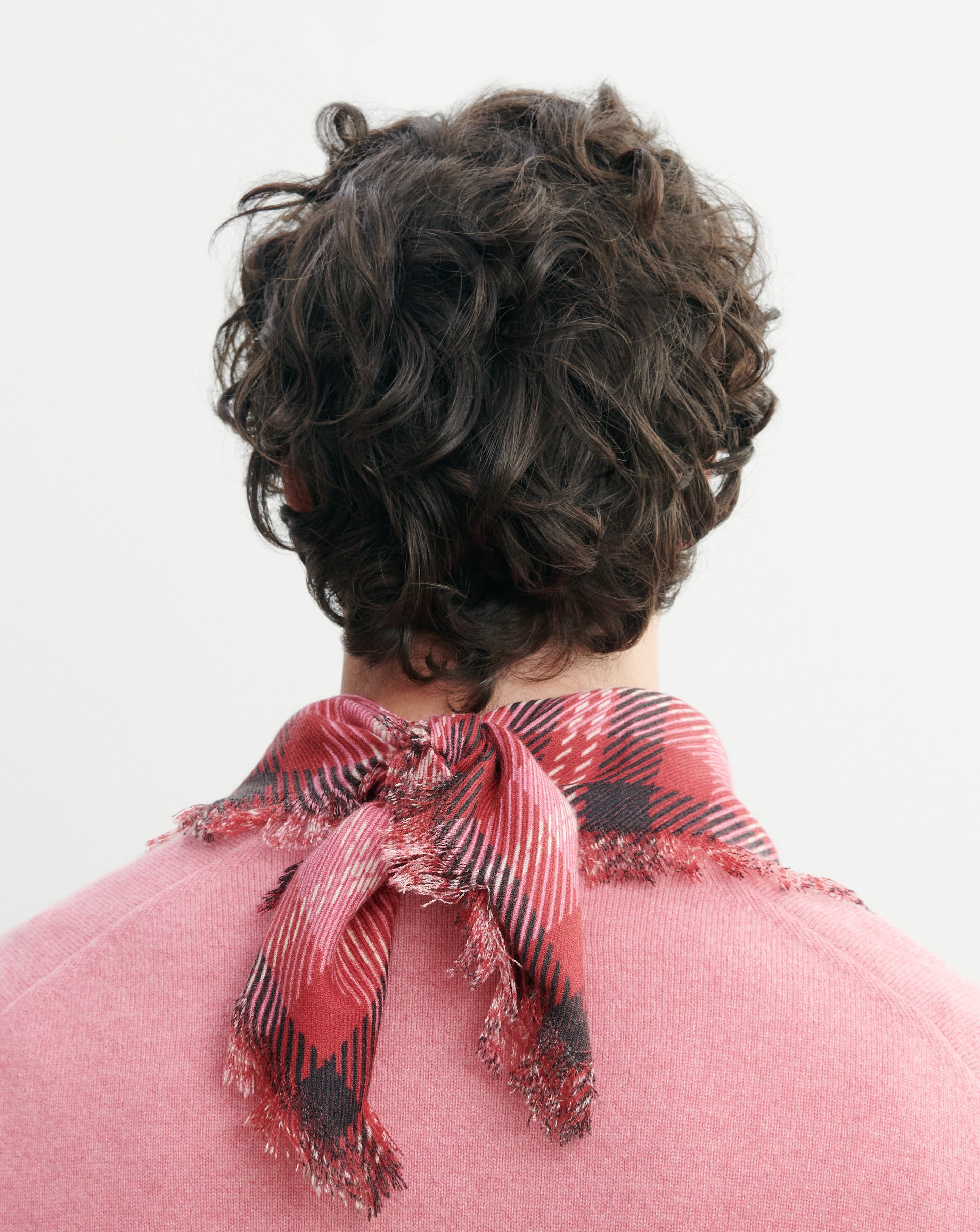 Mini carré twill imprimé-ROUGE TANGO-100% cachemire