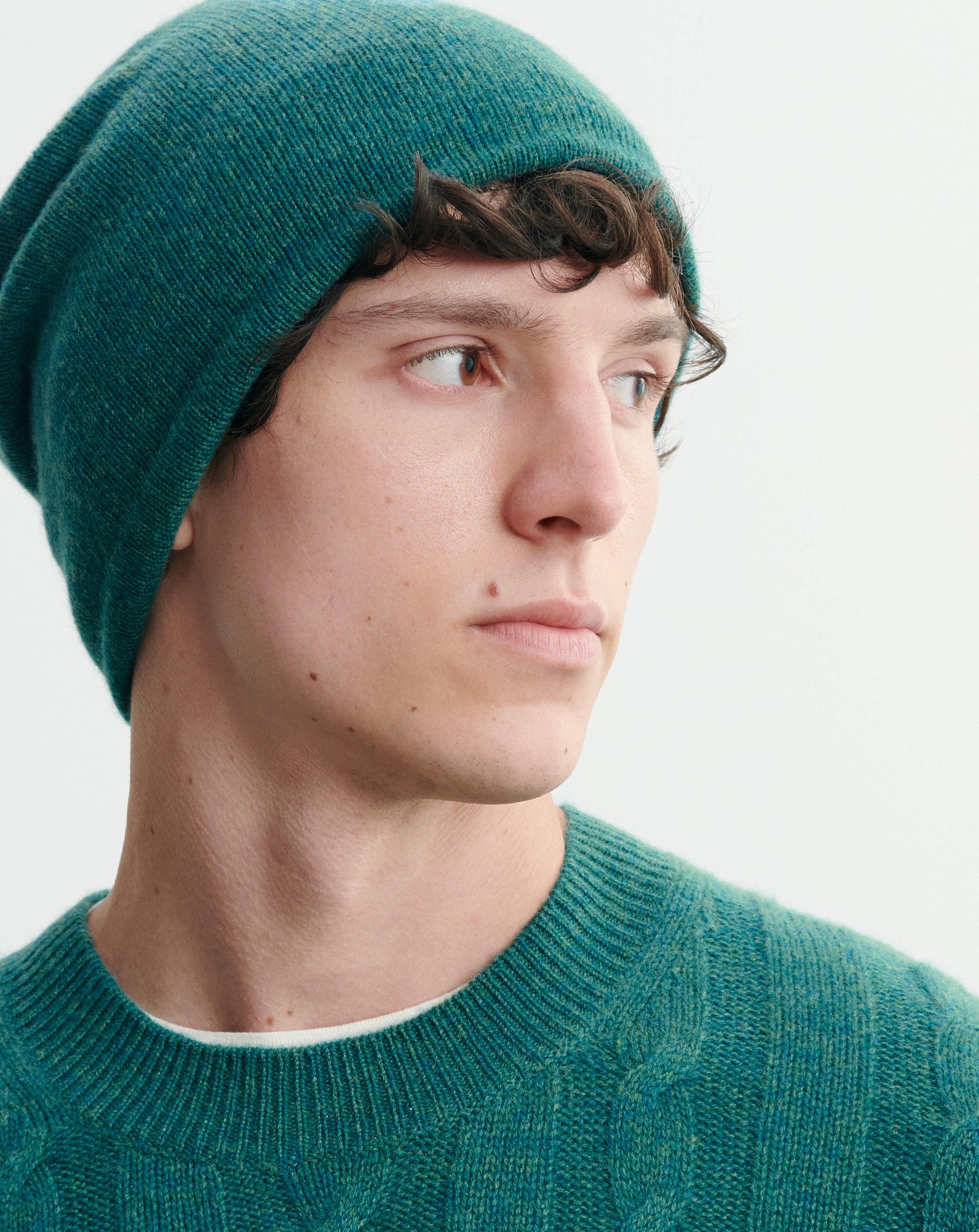 Bonnet à côtes-CEDRE-100% cachemire