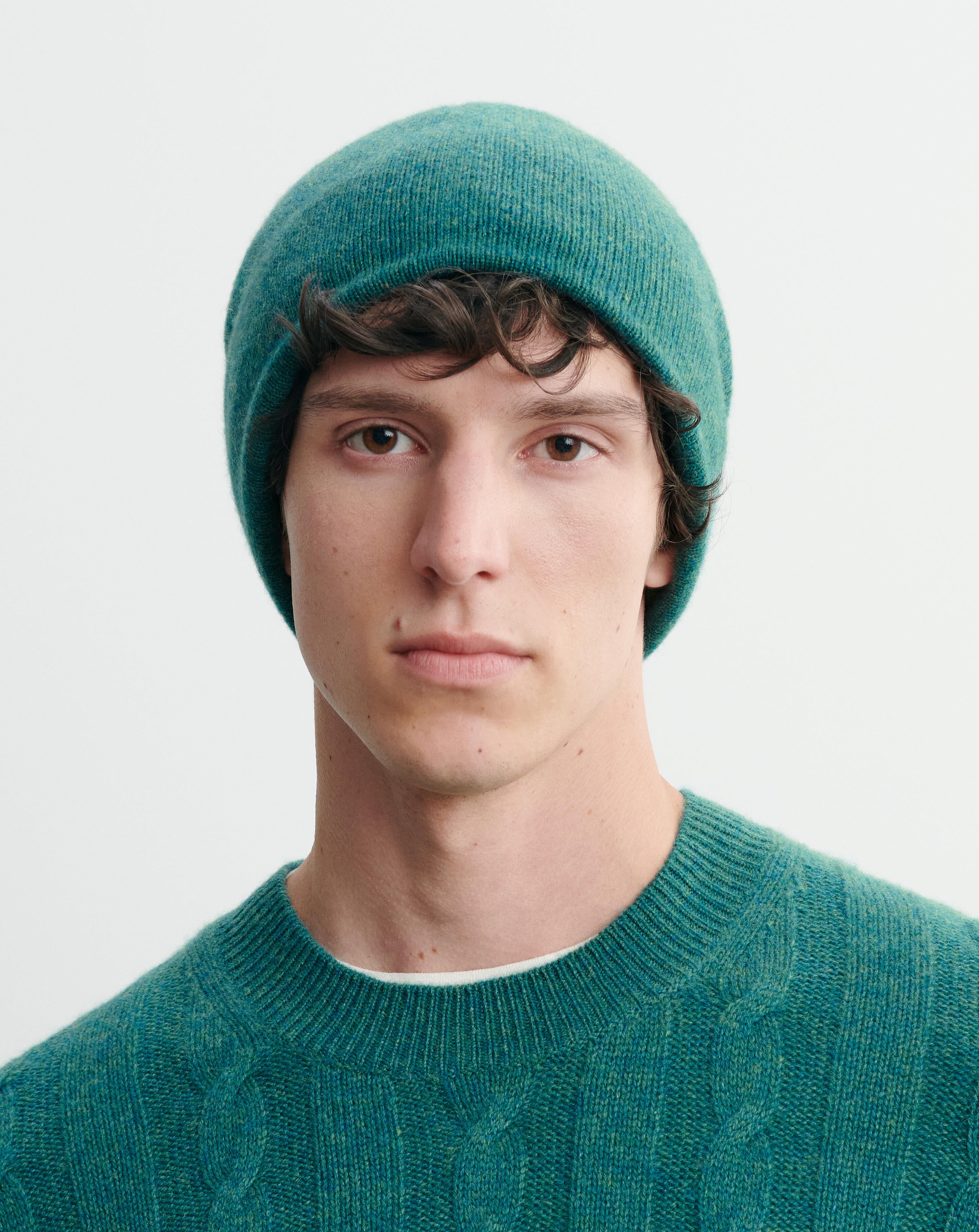 Bonnet à côtes-CEDRE-100% cachemire