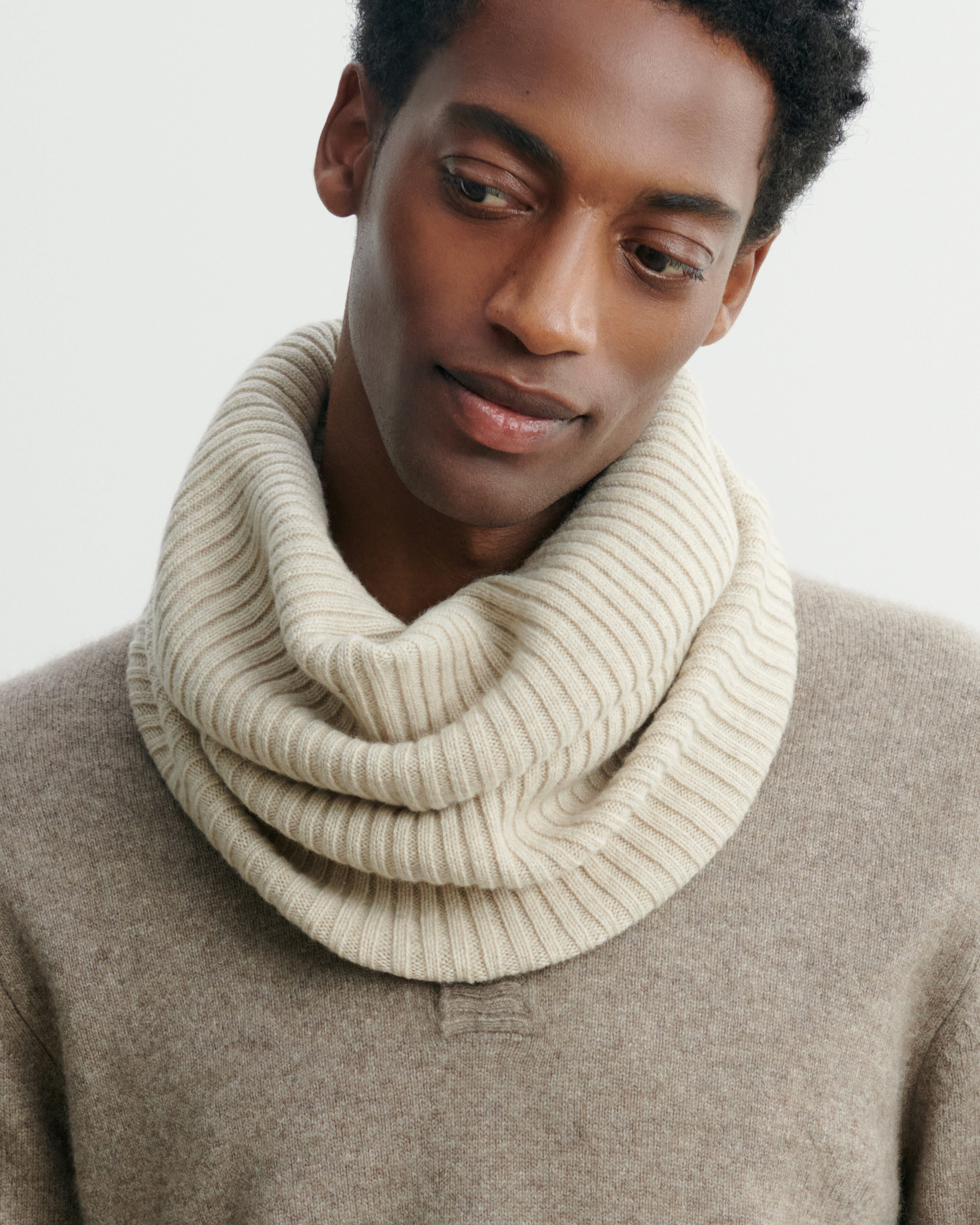 Tour de cou à côtes-AVOINE-100% cachemire