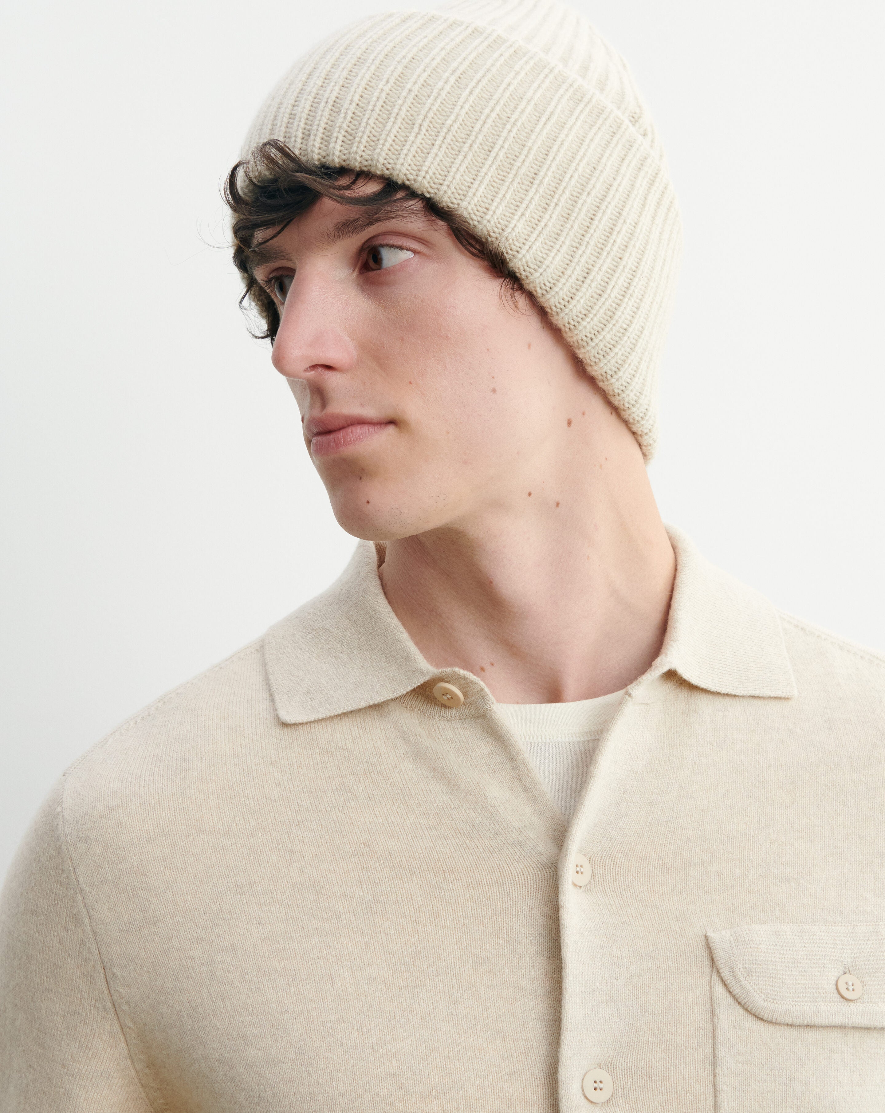 Bonnet ample à côtes-AVOINE-100% cachemire