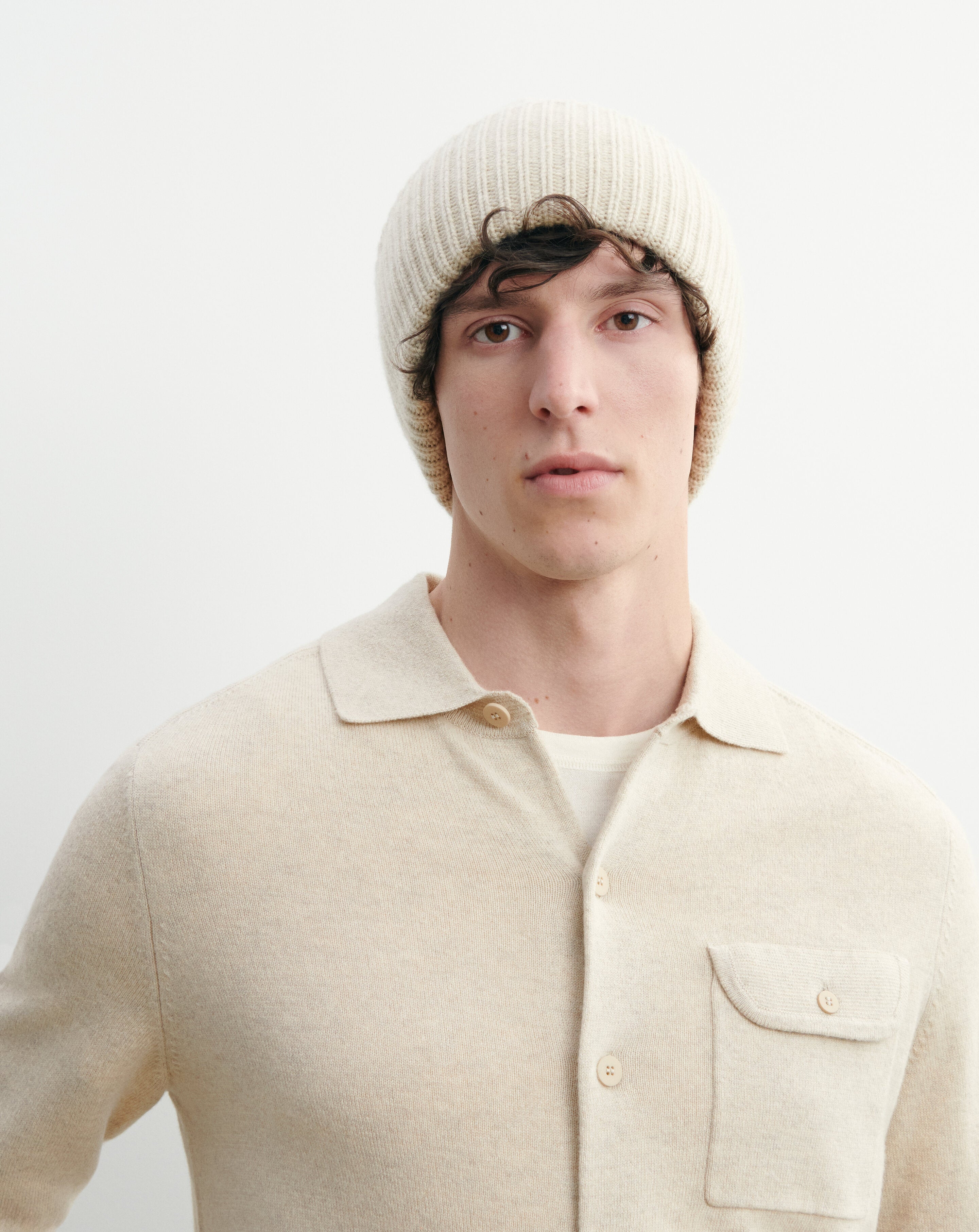 Bonnet ample à côtes-AVOINE-100% cachemire