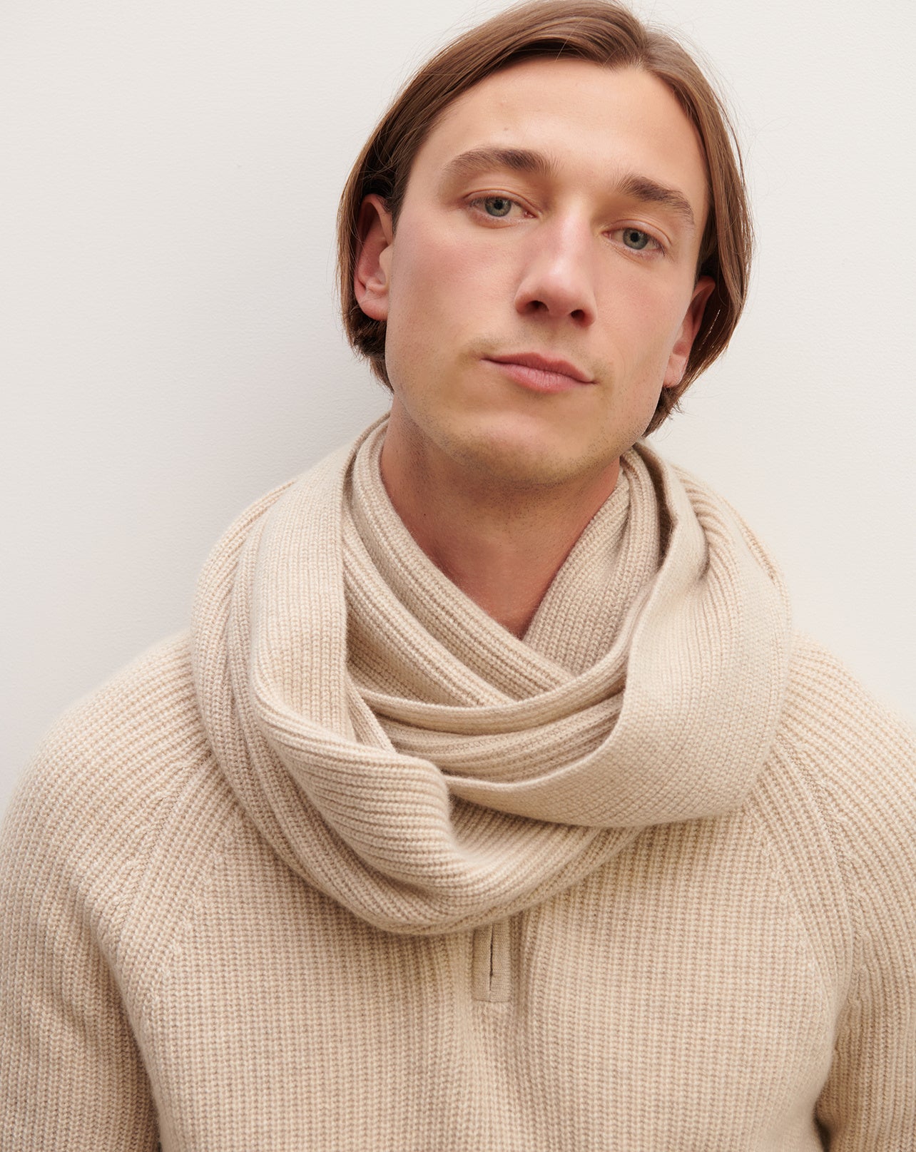 Snood à côtes-AVOINE-100% cachemire