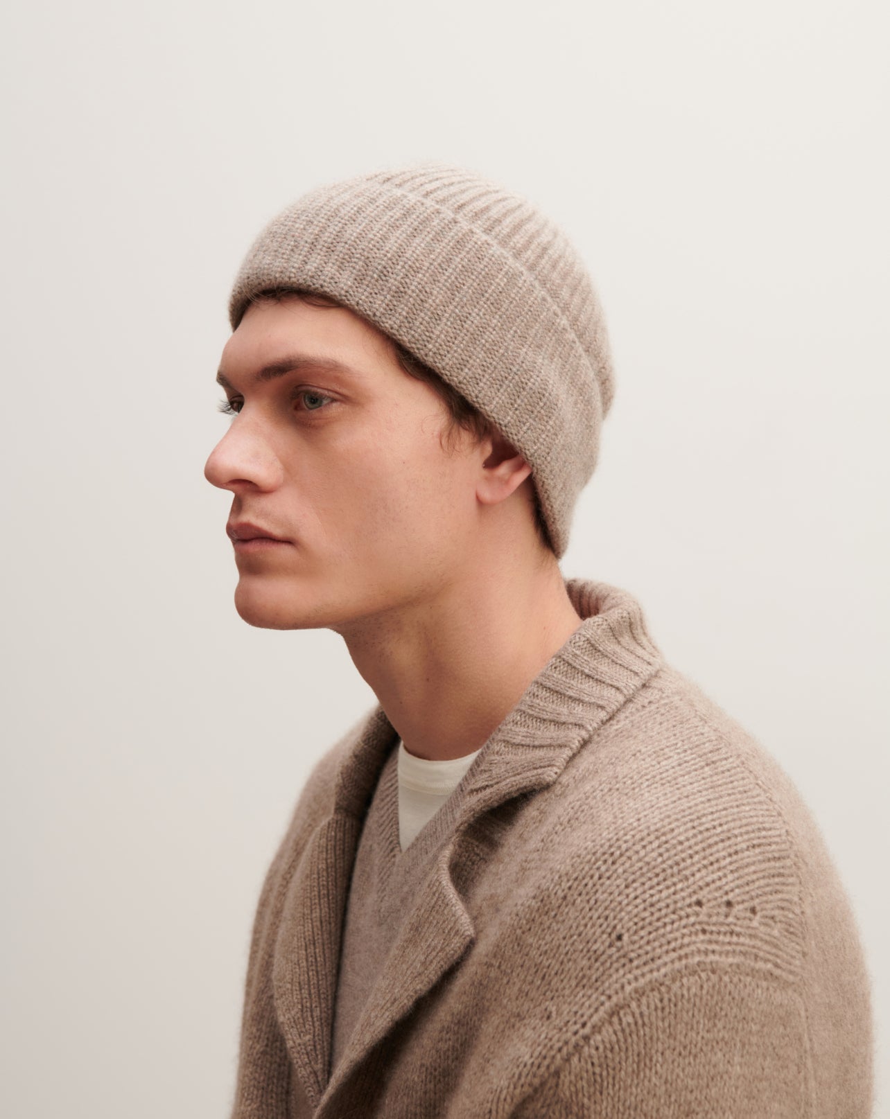 Bonnet à côtes-MILLET-100% cachemire