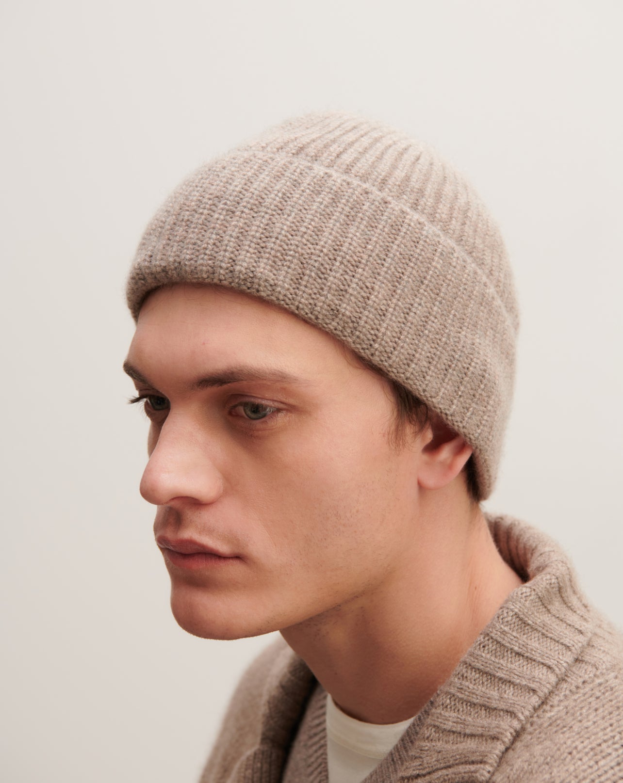 Bonnet à côtes-MILLET-100% cachemire
