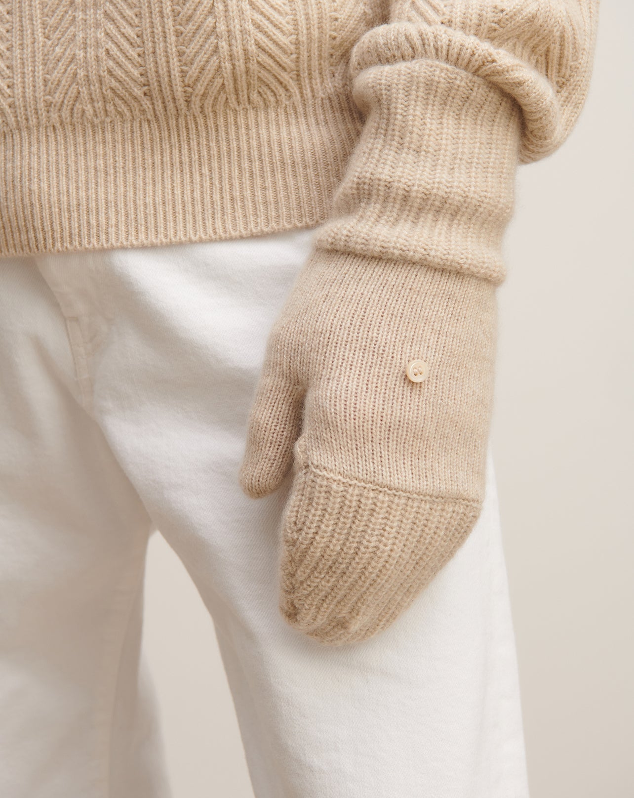 Mitaines à rabat-AVOINE-100% cachemire