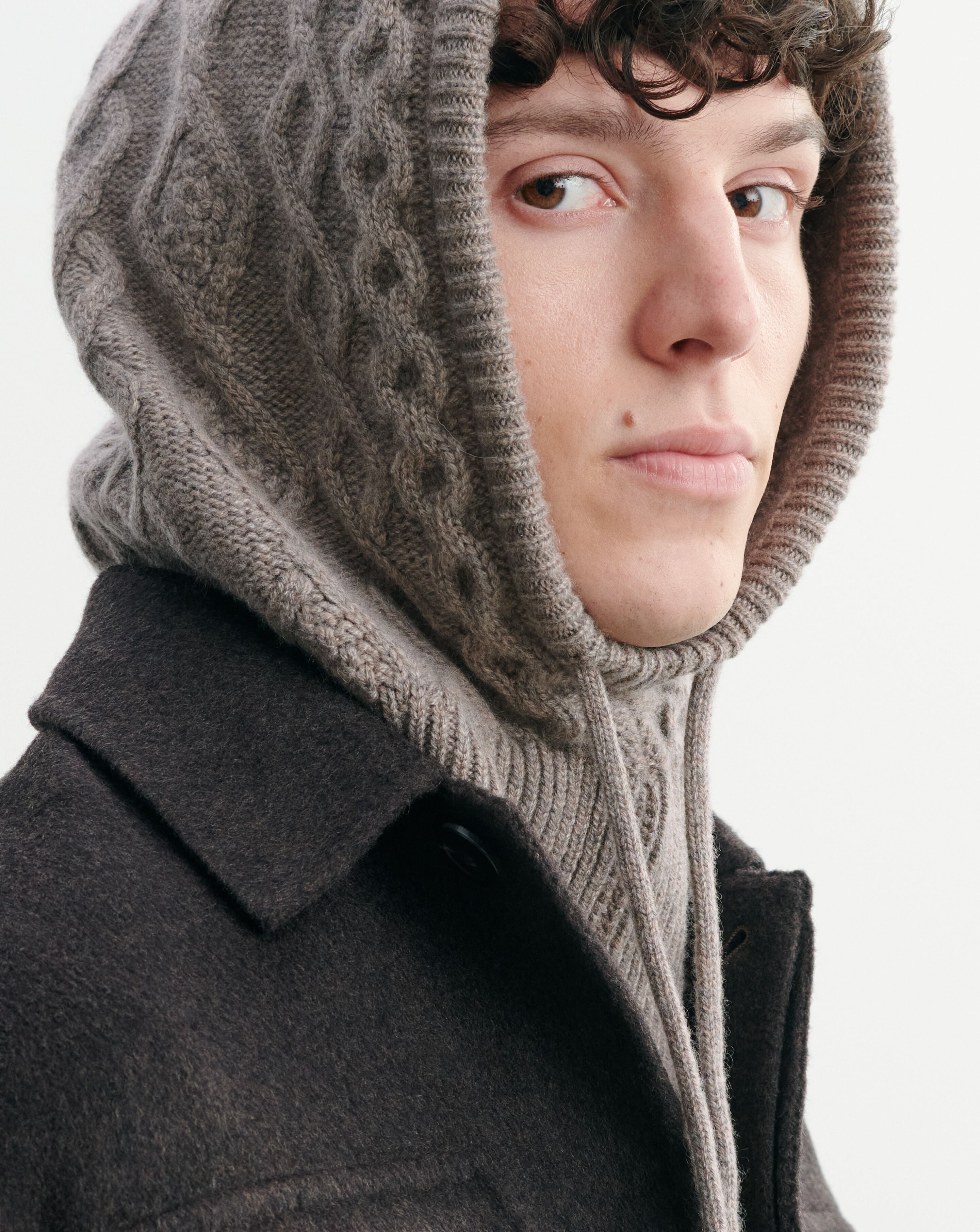 Cagoule à torsades-MILLET-100% cachemire