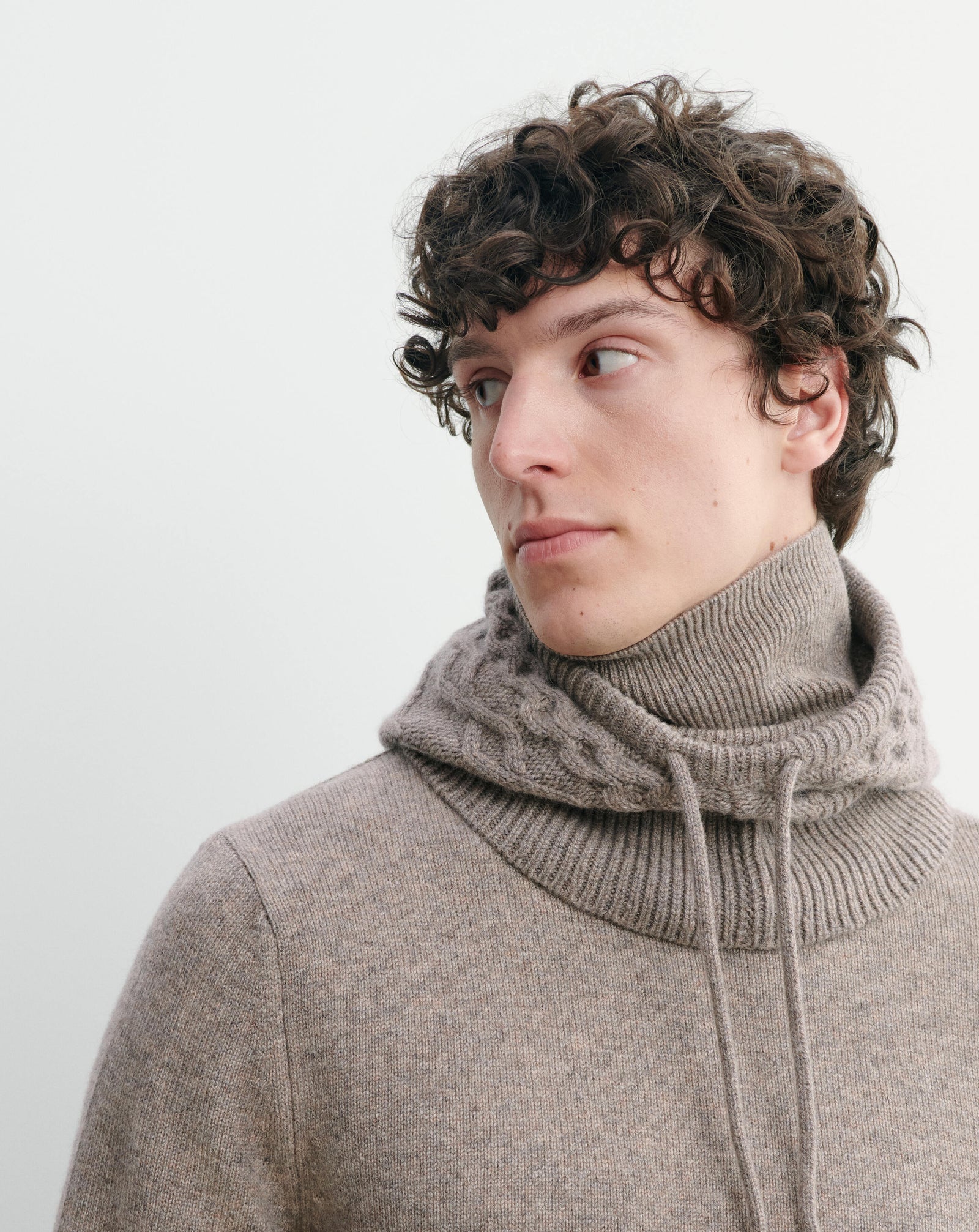 Cagoule à torsades-MILLET-100% cachemire