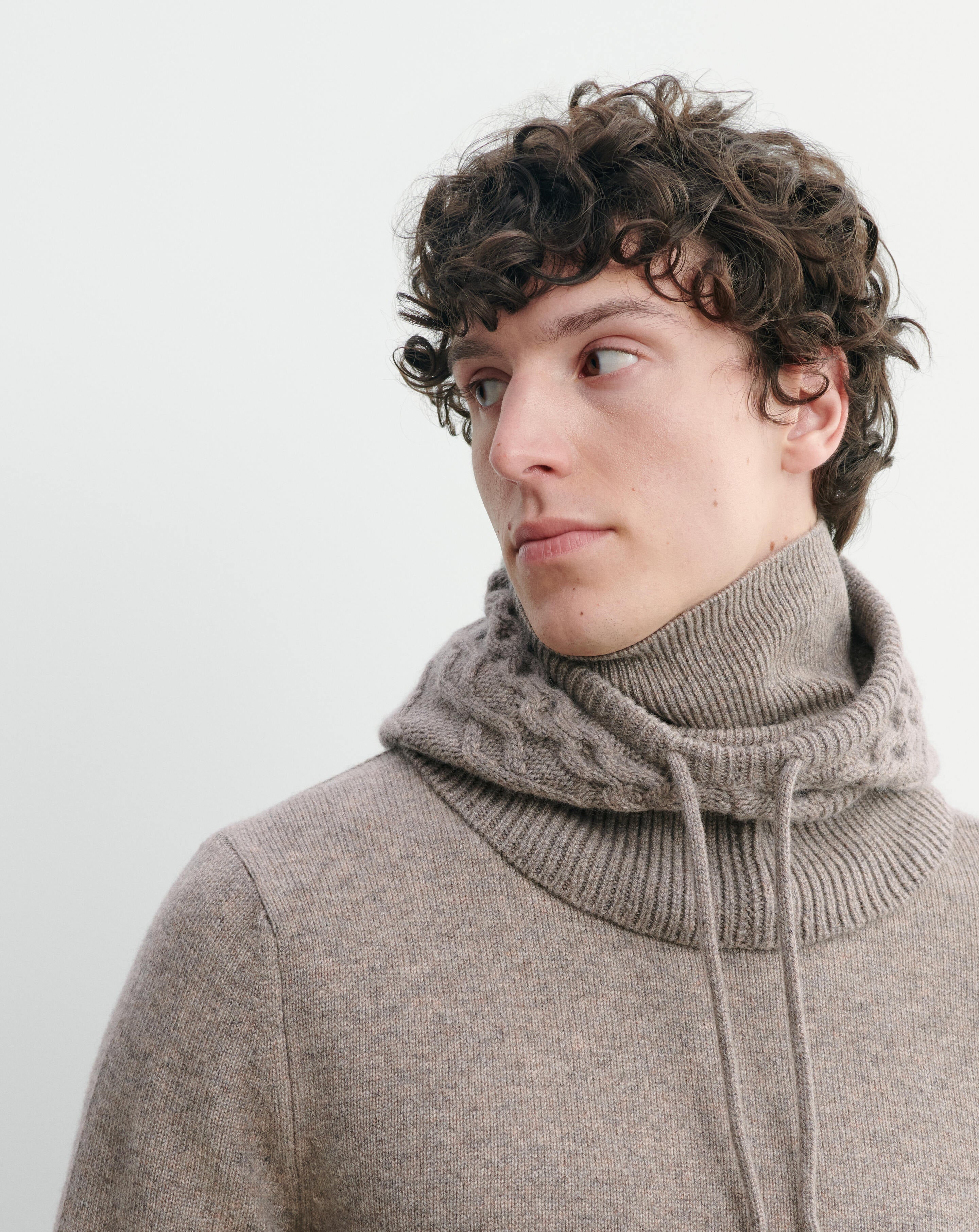 Cagoule à torsades-MILLET-100% cachemire