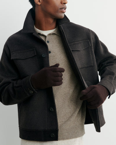 Gants homme-CHOCOLAT-100% cachemire