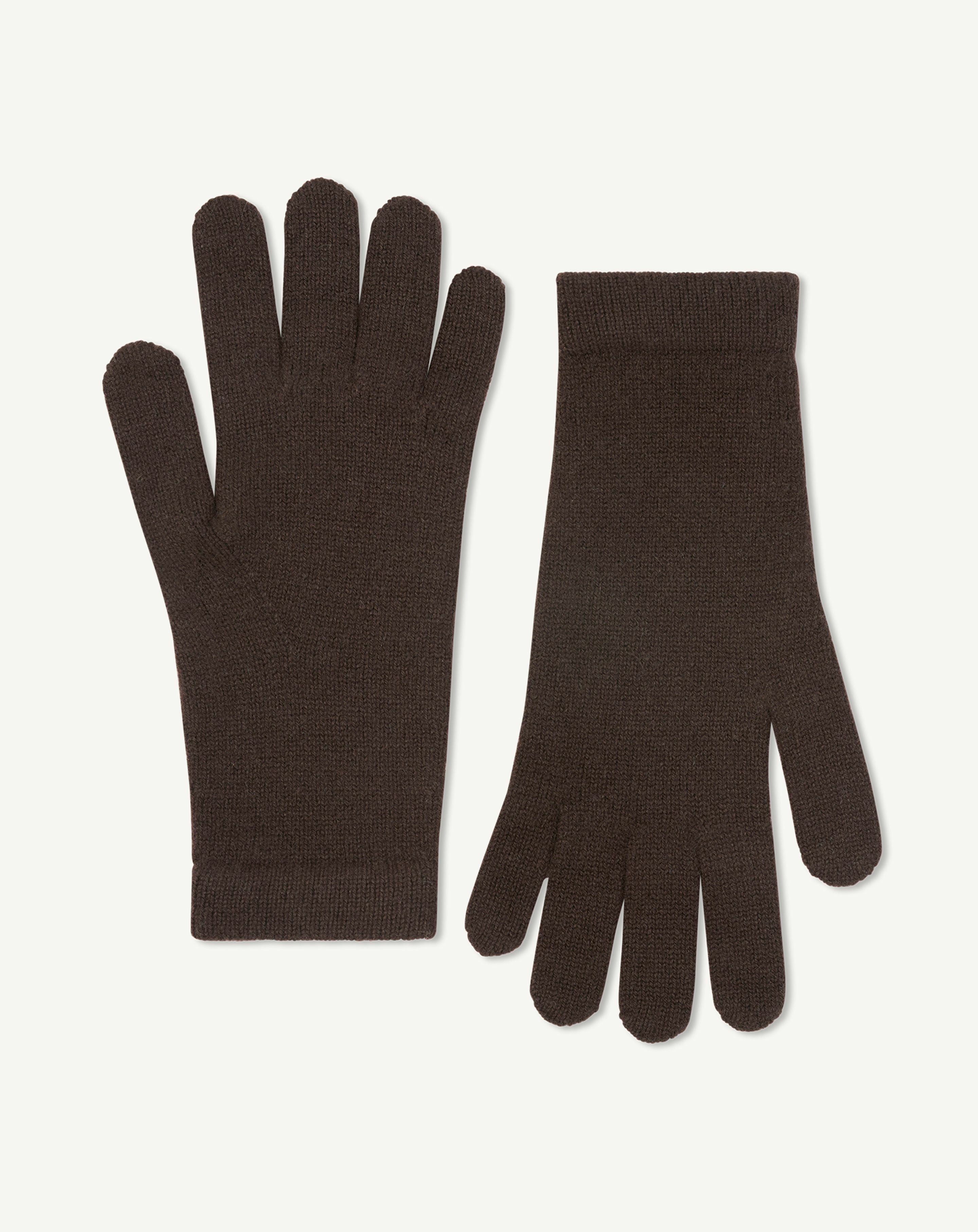 Gants homme-CHOCOLAT-100% cachemire
