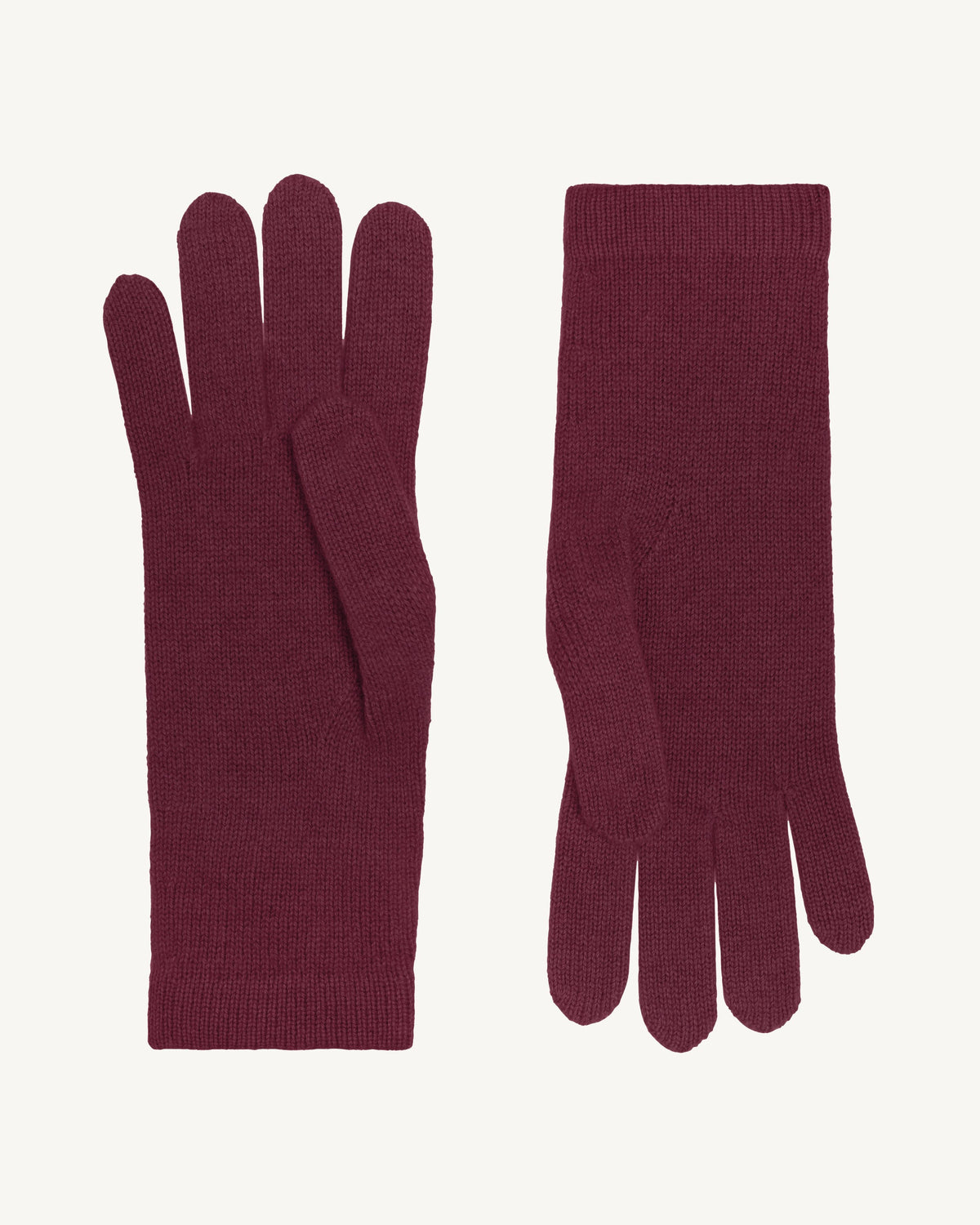 Gants homme-GRENAT-100% cachemire