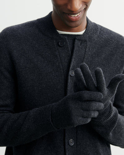 Gants homme-CHARBON-100% cachemire